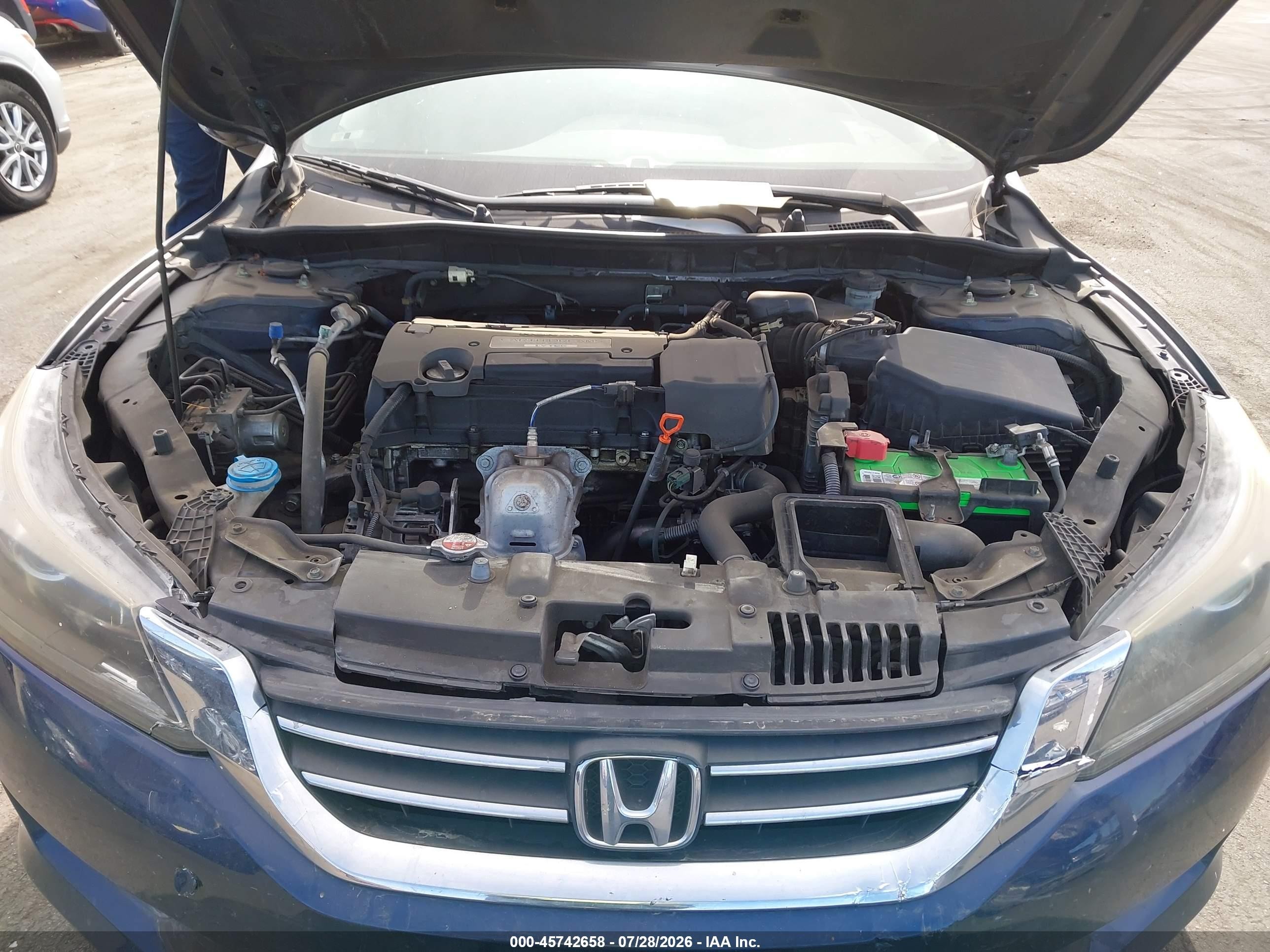 2015 Honda Accord Lx Blue vin: 1HGCR2F36FA154846