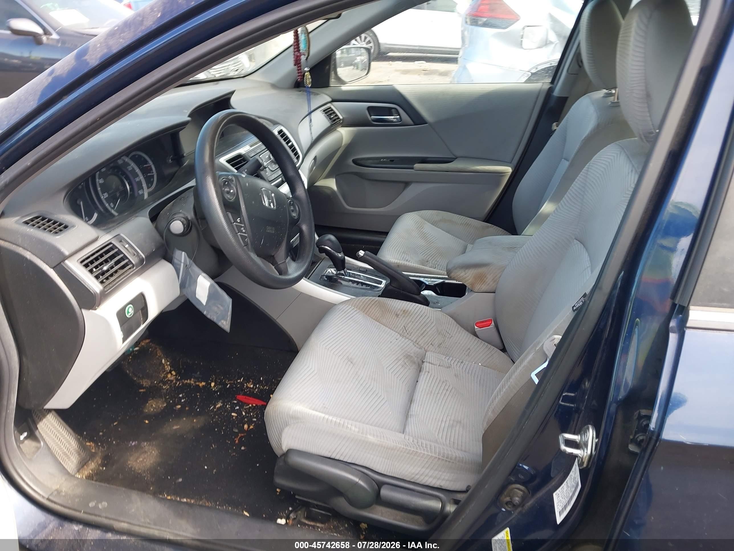2015 Honda Accord Lx Blue vin: 1HGCR2F36FA154846