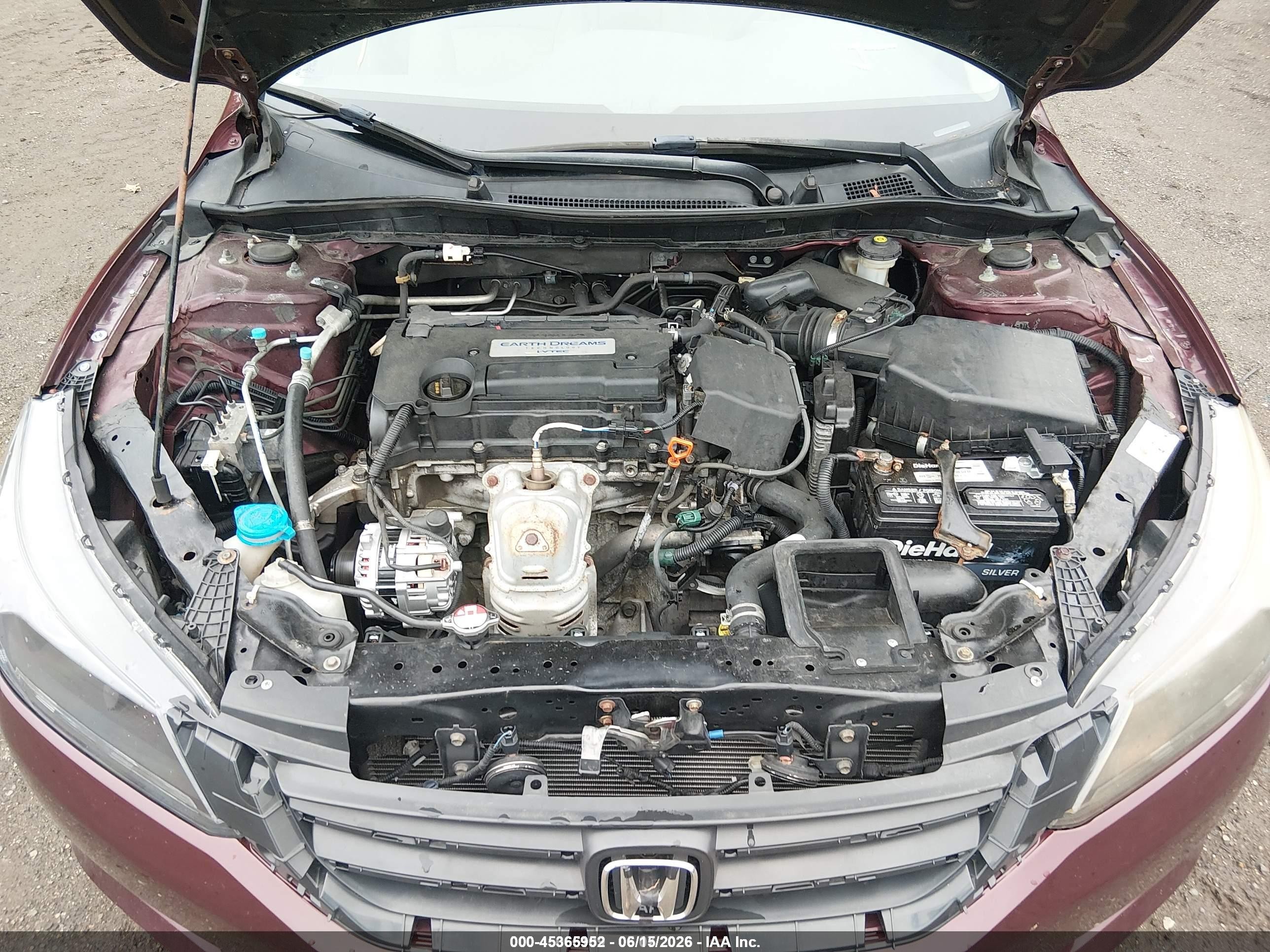 2015 Honda Accord Lx Burgundy vin: 1HGCR2F36FA156953