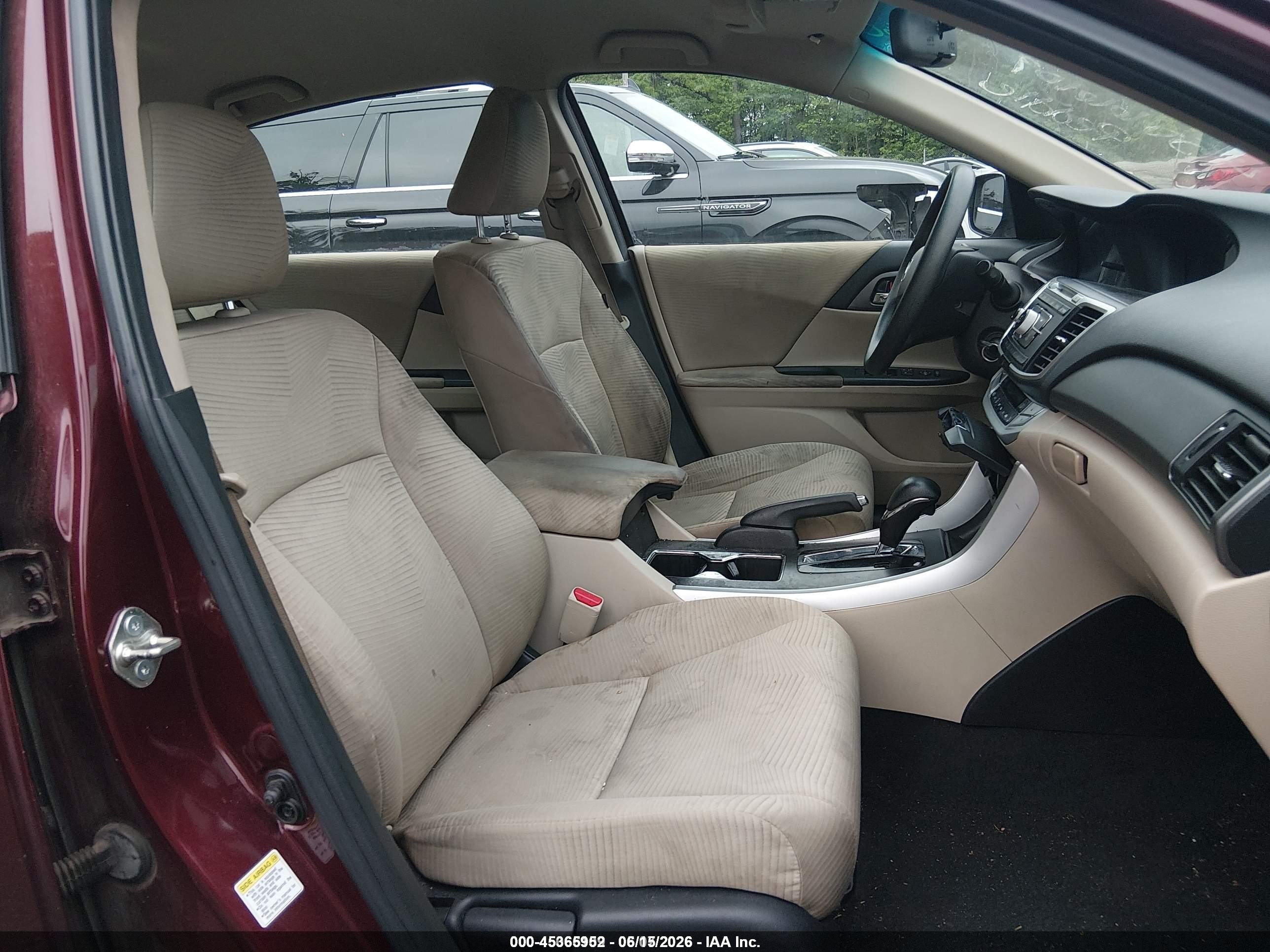 2015 Honda Accord Lx Burgundy vin: 1HGCR2F36FA156953