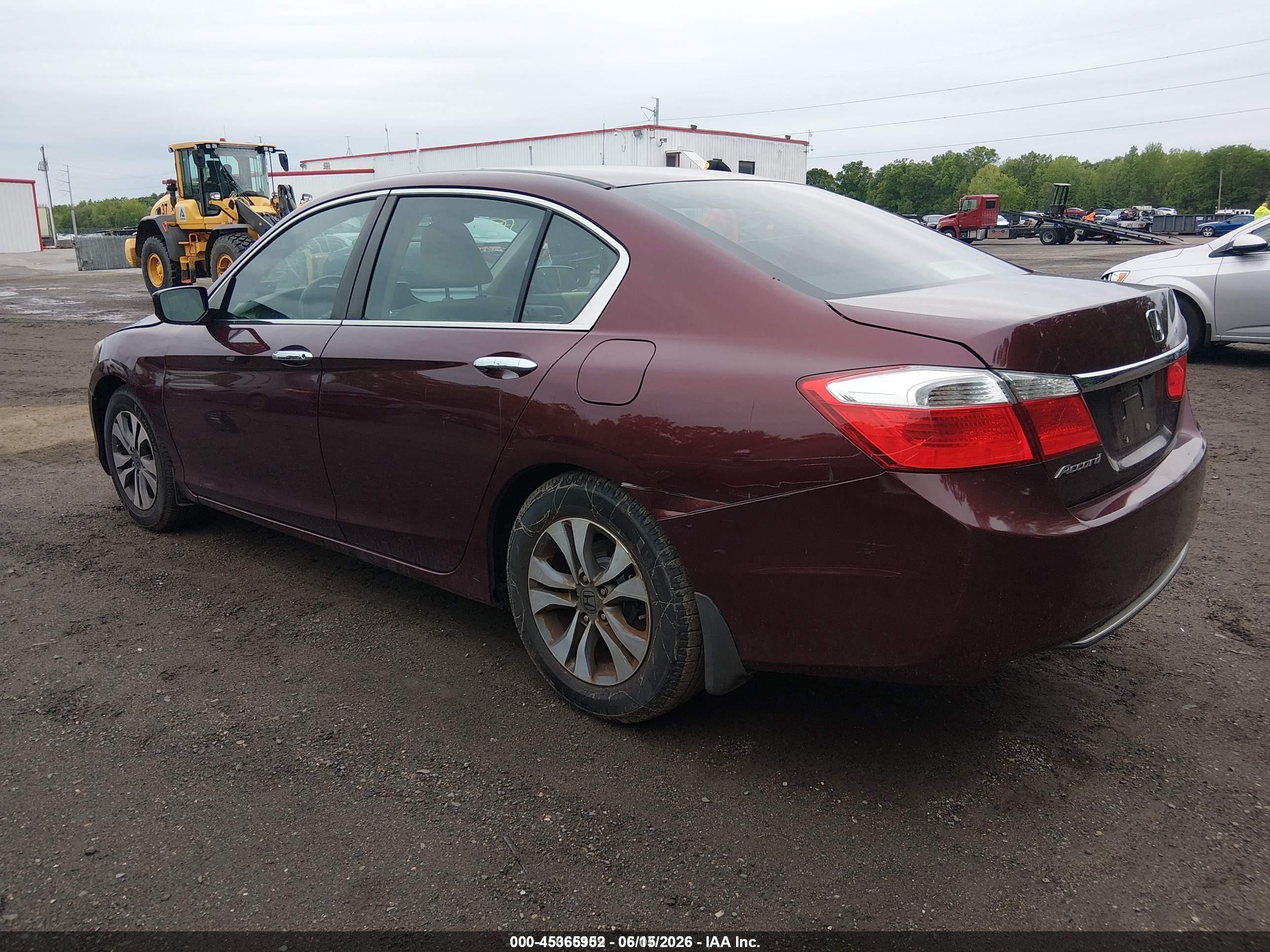 2015 Honda Accord Lx Burgundy vin: 1HGCR2F36FA156953
