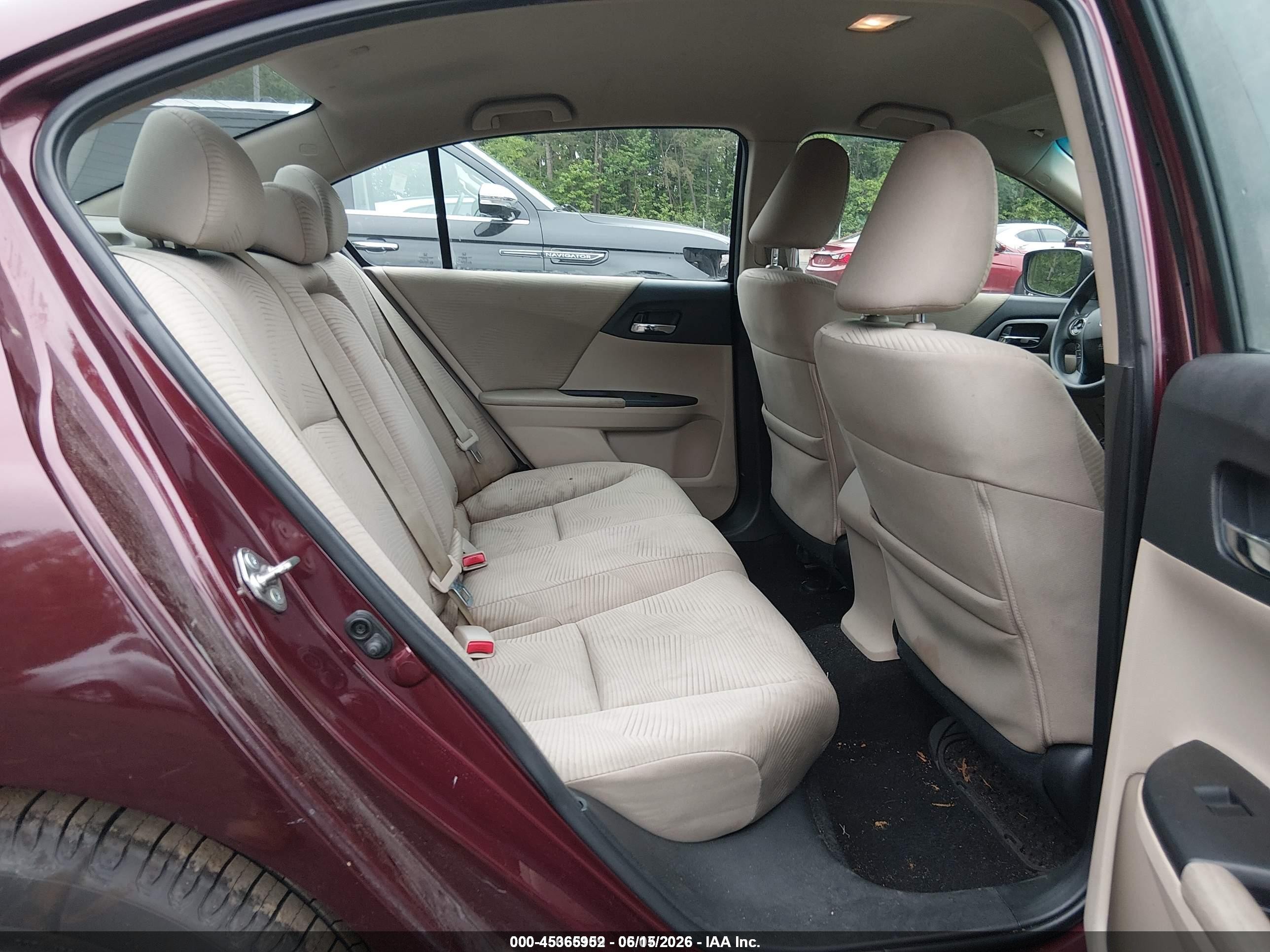 2015 Honda Accord Lx Burgundy vin: 1HGCR2F36FA156953