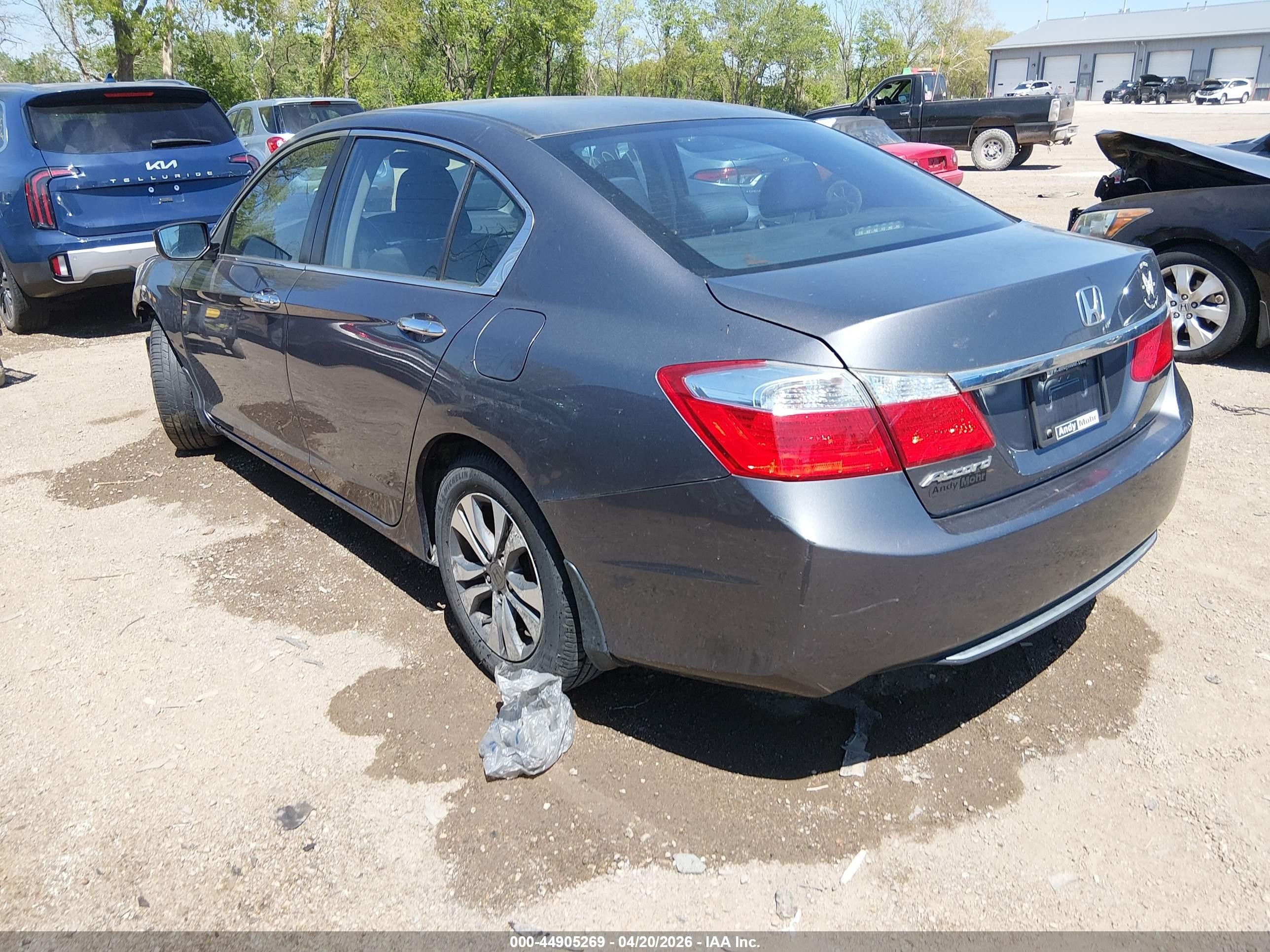 2015 Honda Accord Lx Gray vin: 1HGCR2F36FA158881