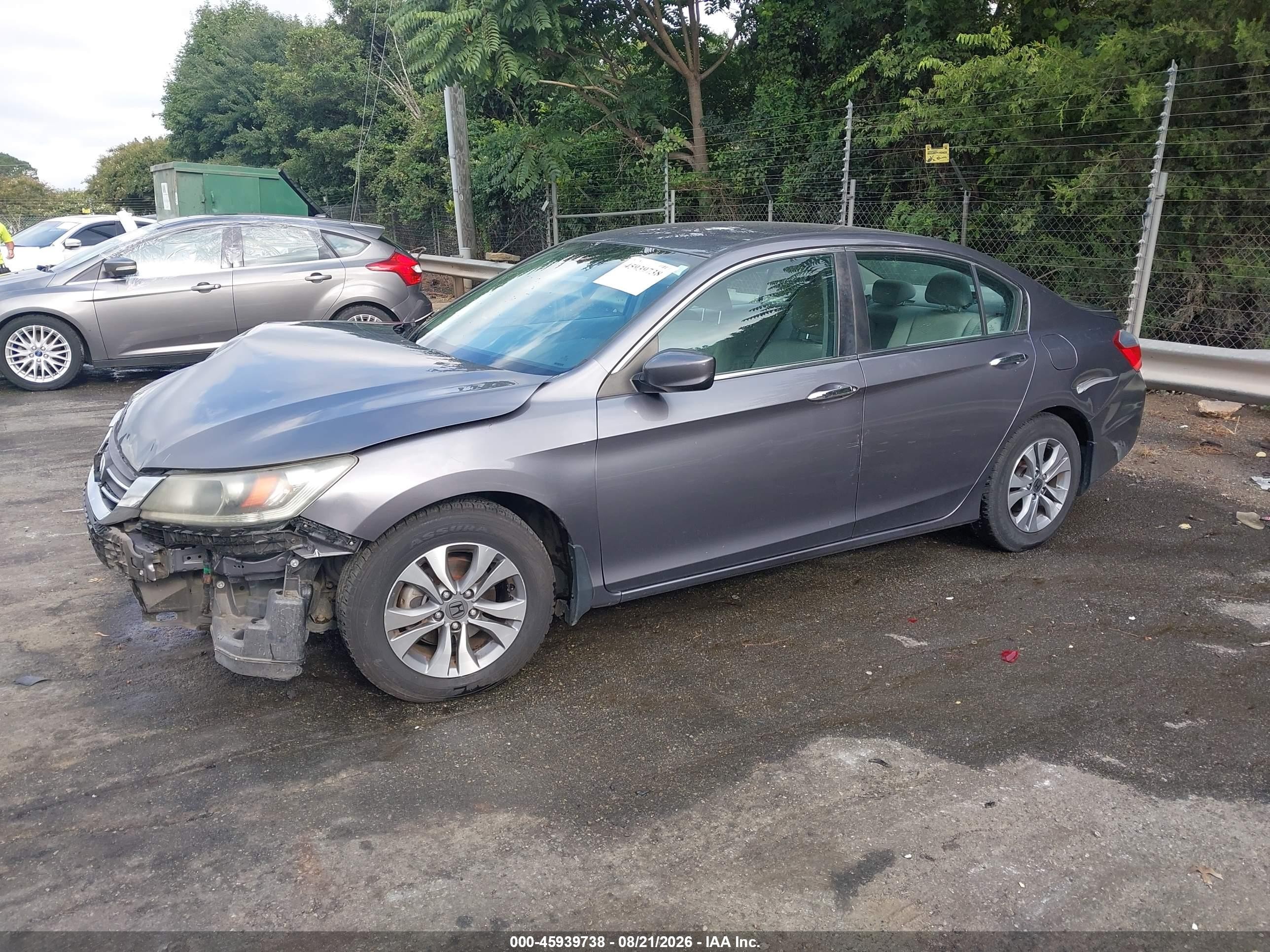 2015 Honda Accord Lx Серый vin: 1HGCR2F36FA166818