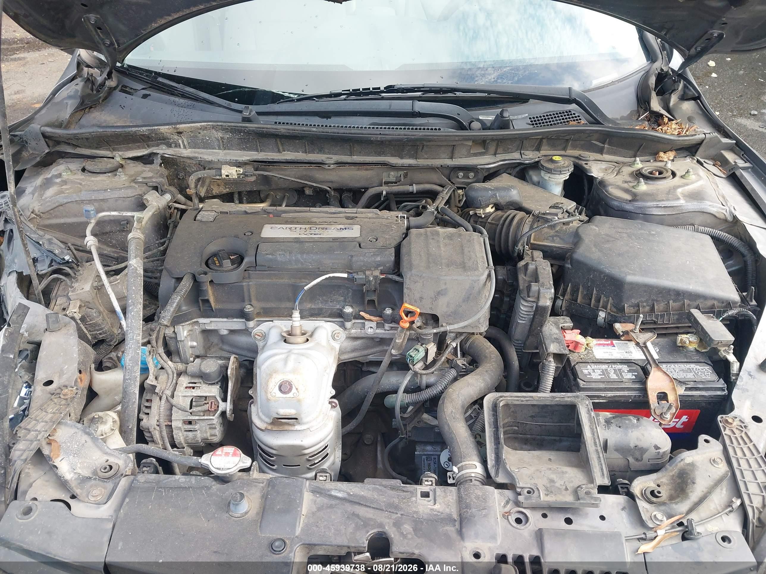 2015 Honda Accord Lx Серый vin: 1HGCR2F36FA166818