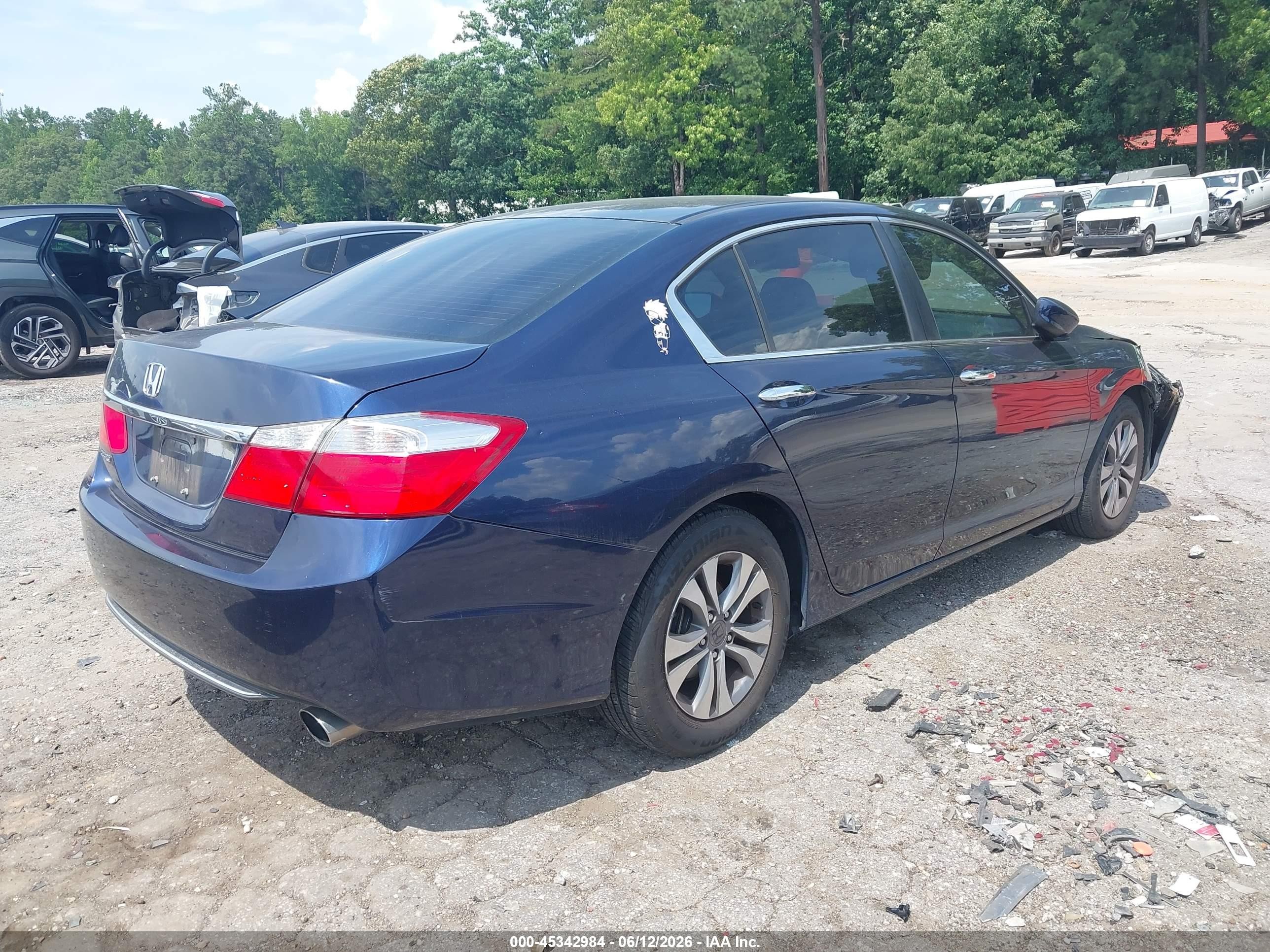 2015 Honda Accord Lx Синий vin: 1HGCR2F36FA199740