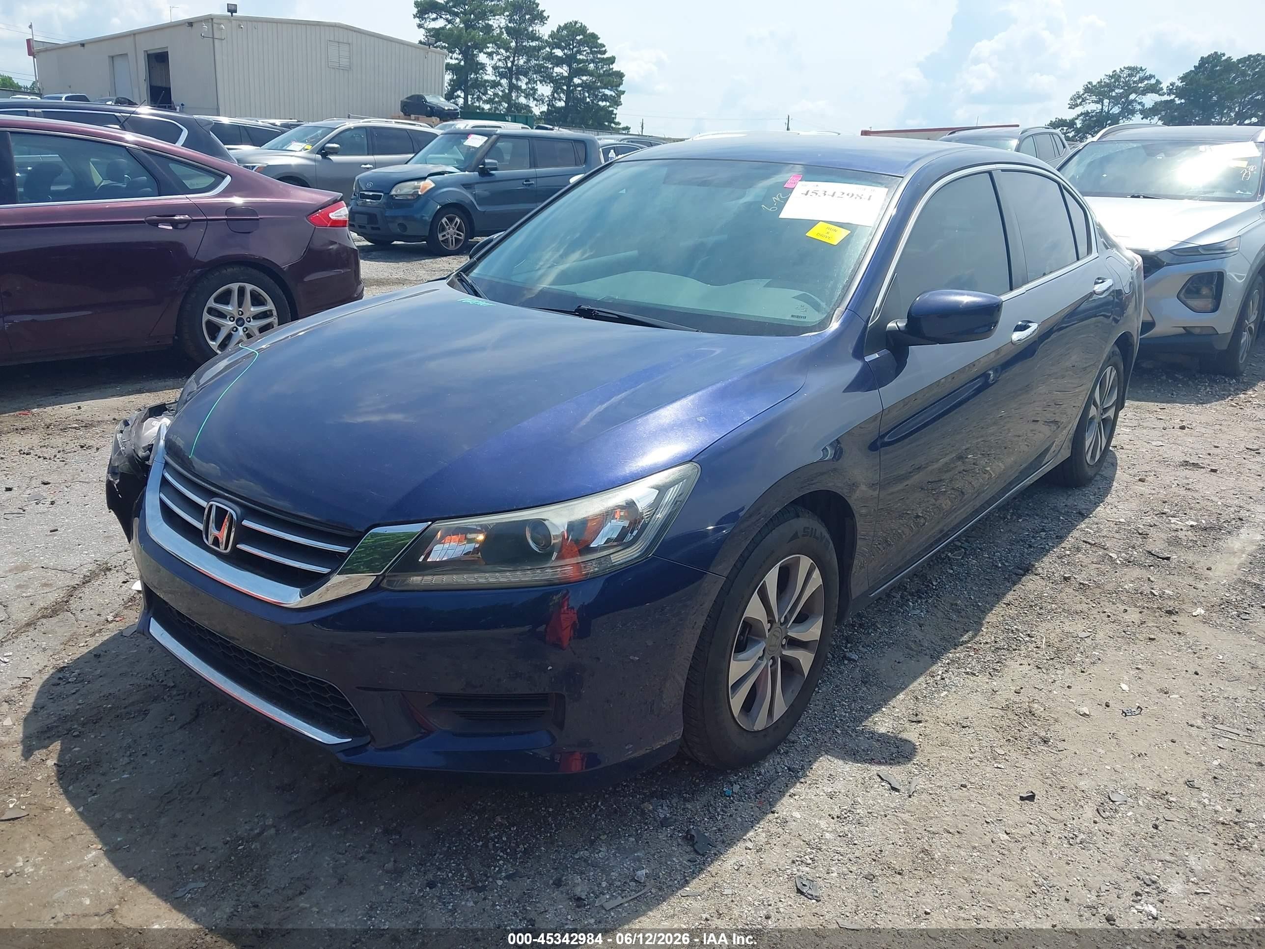 2015 Honda Accord Lx Синий vin: 1HGCR2F36FA199740