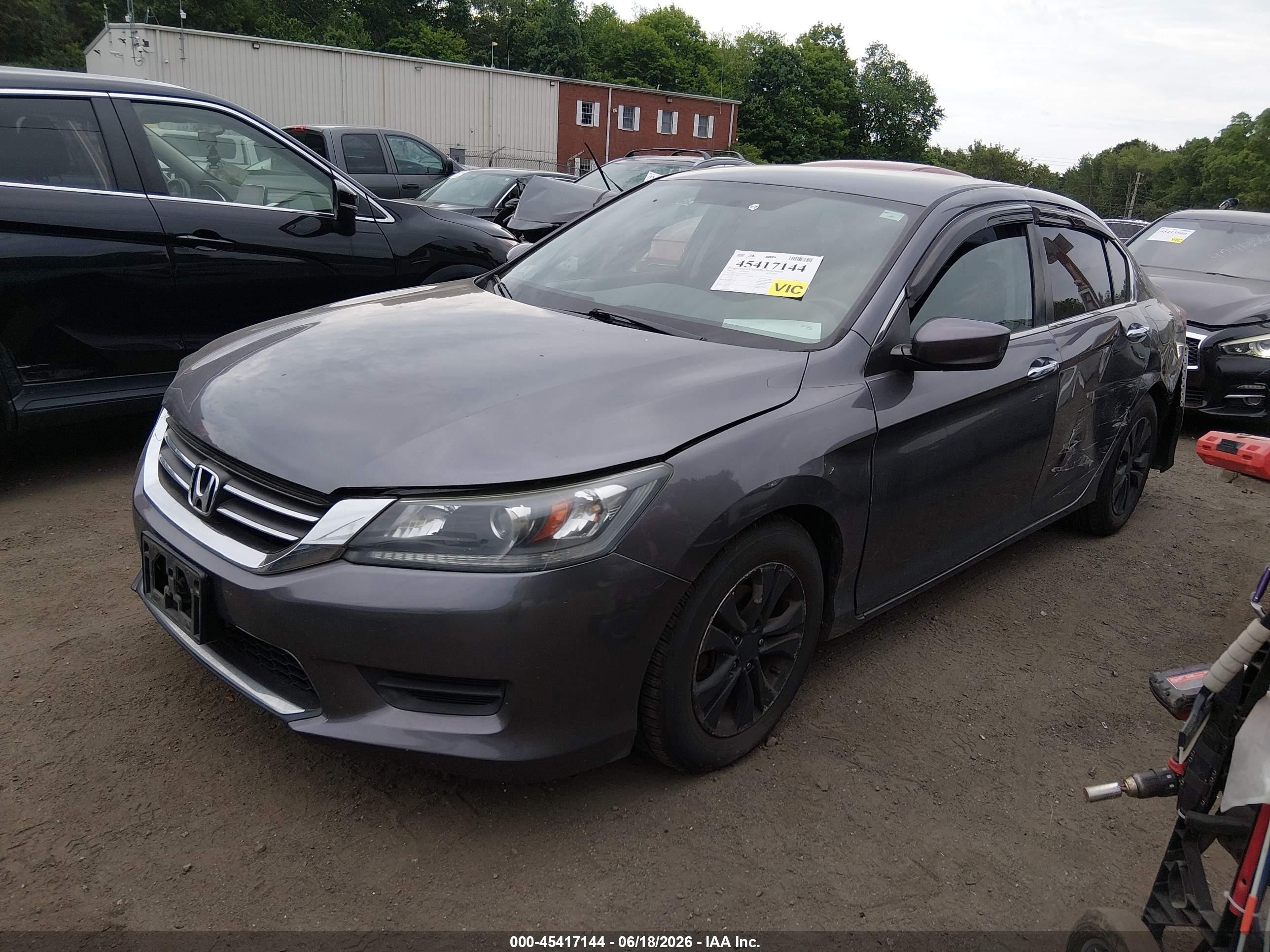 2015 Honda Accord Lx Gray vin: 1HGCR2F36FA207724