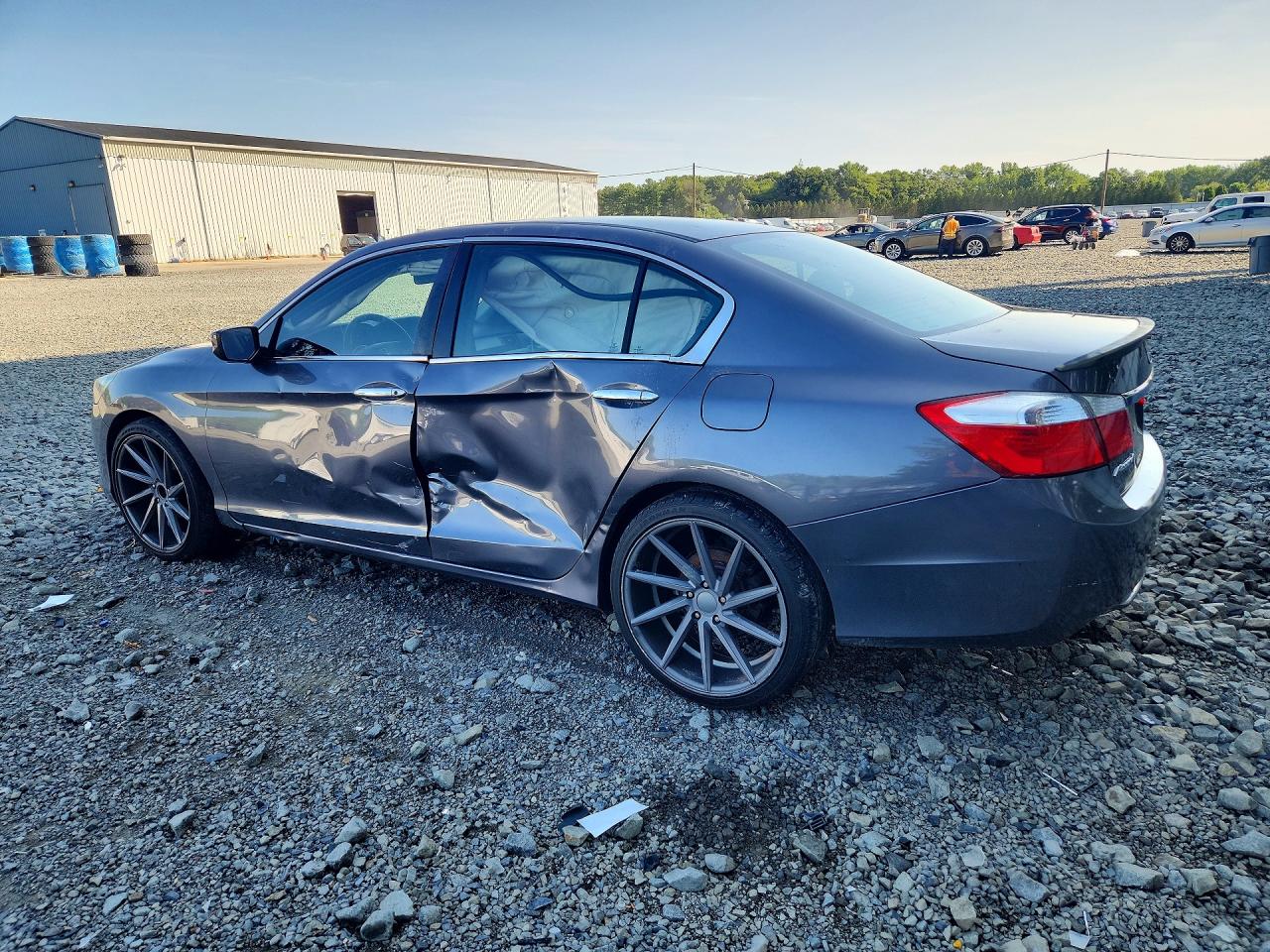 2015 Honda Accord Lx Gray vin: 1HGCR2F36FA211322