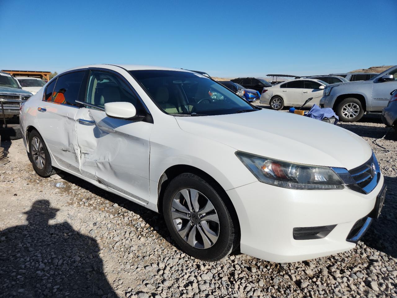2015 Honda Accord Lx White vin: 1HGCR2F36FA248595