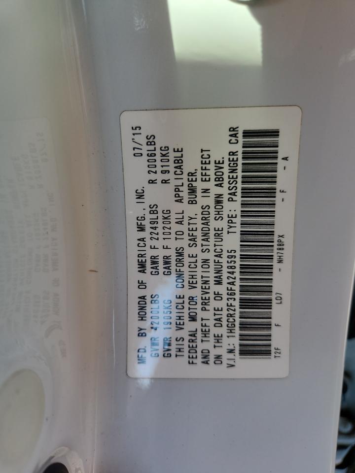 2015 Honda Accord Lx White vin: 1HGCR2F36FA248595
