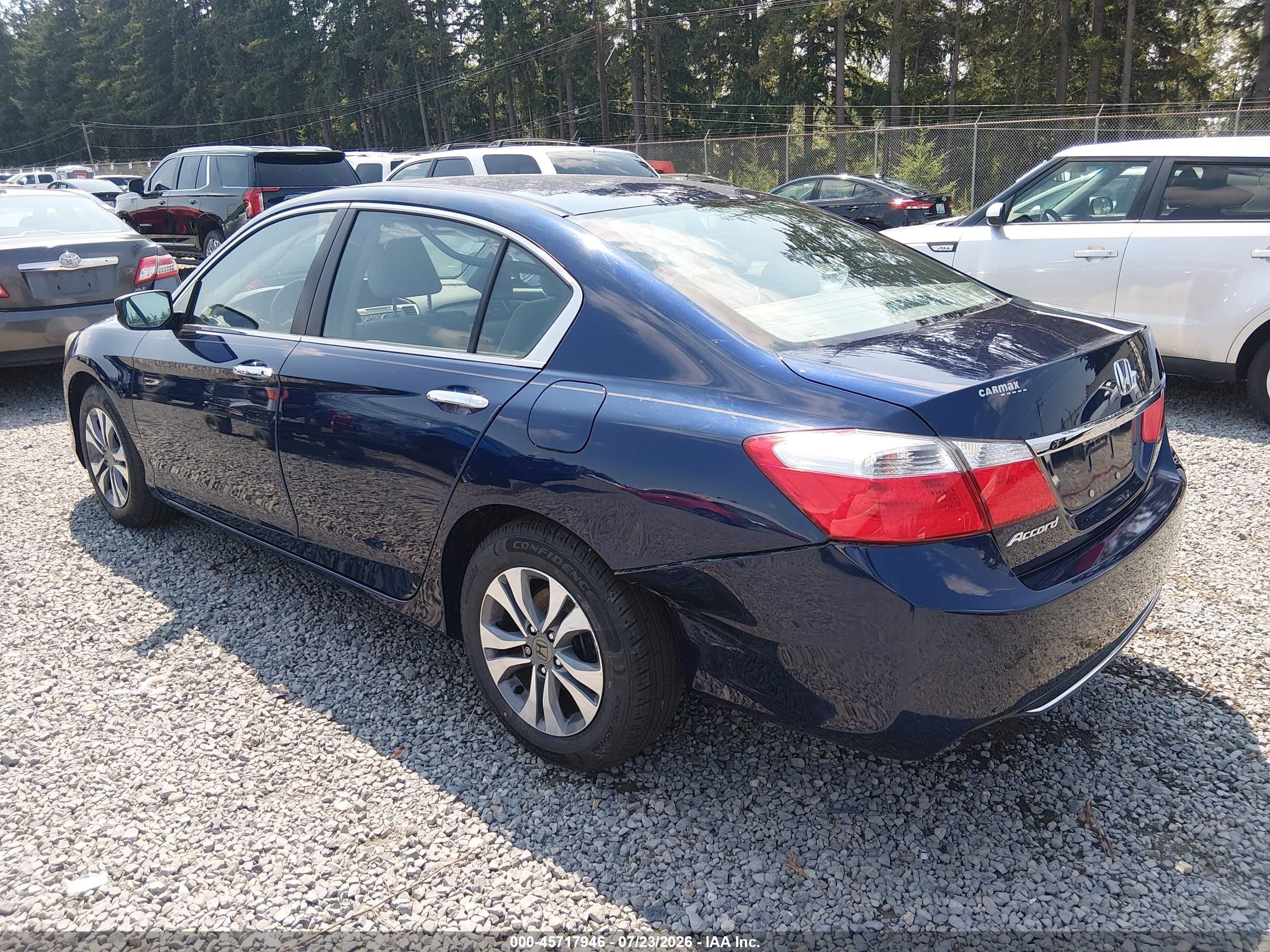 2015 Honda Accord Lx Blue vin: 1HGCR2F36FA272363