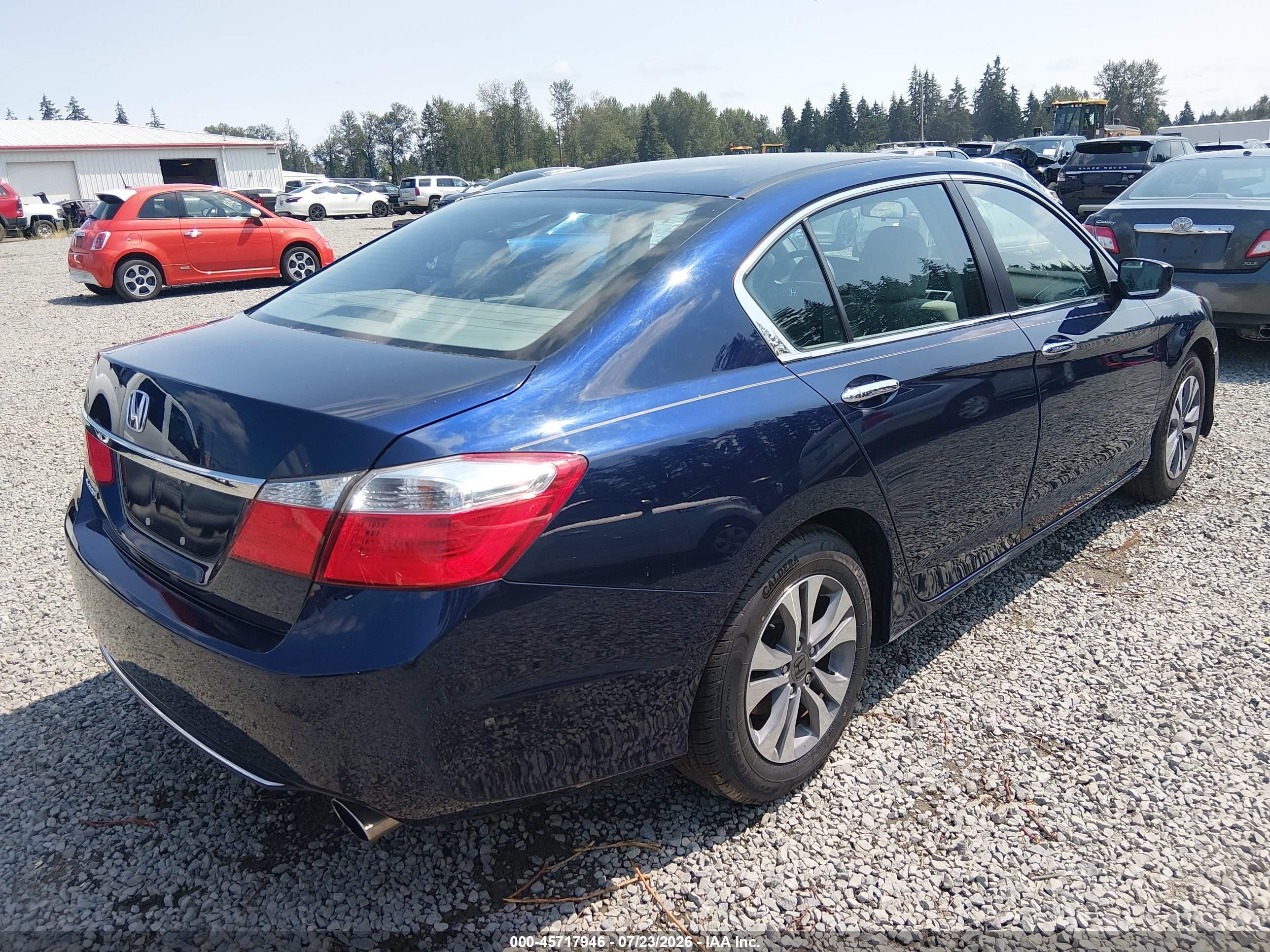 2015 Honda Accord Lx Blue vin: 1HGCR2F36FA272363