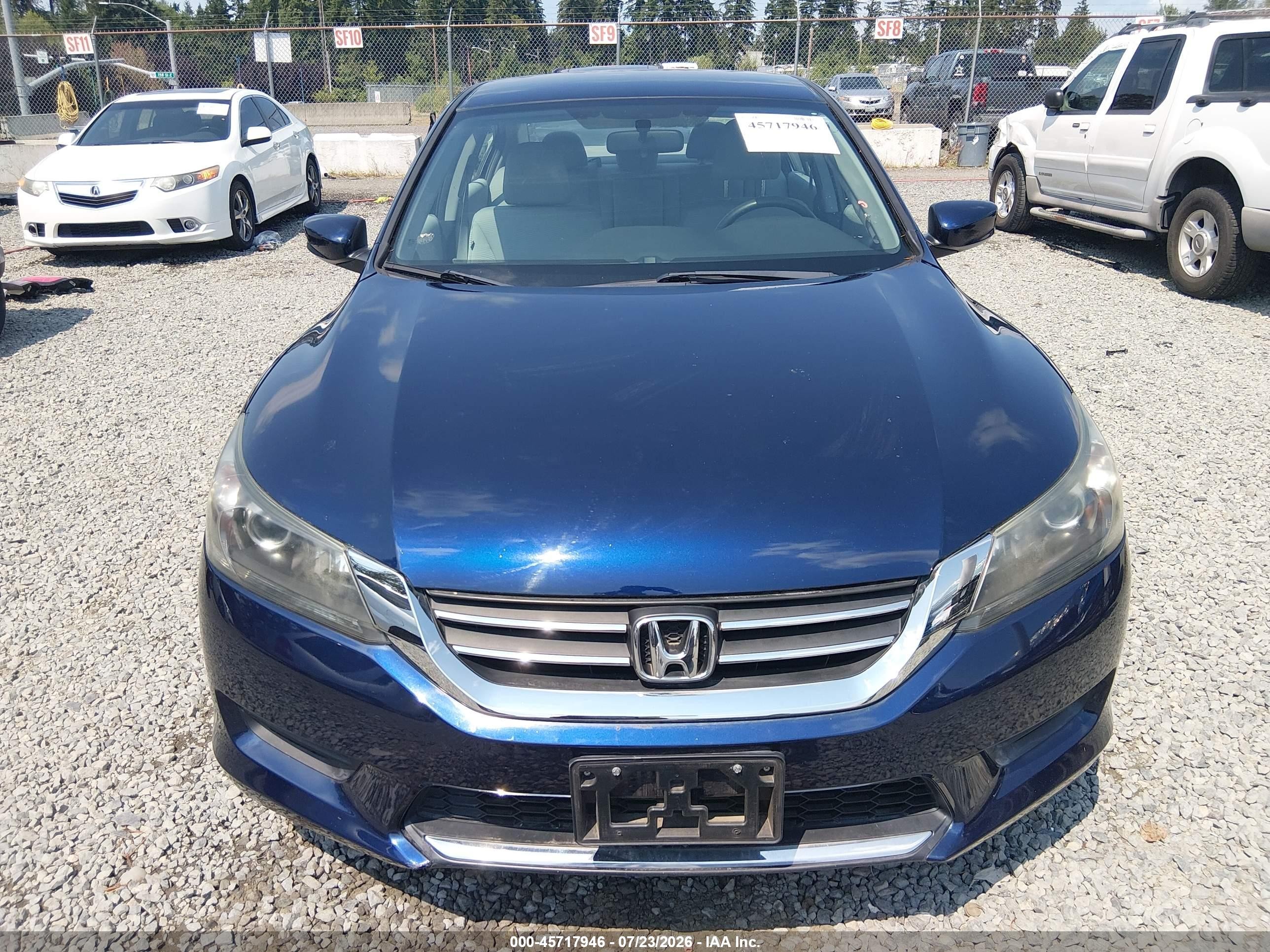 2015 Honda Accord Lx Blue vin: 1HGCR2F36FA272363