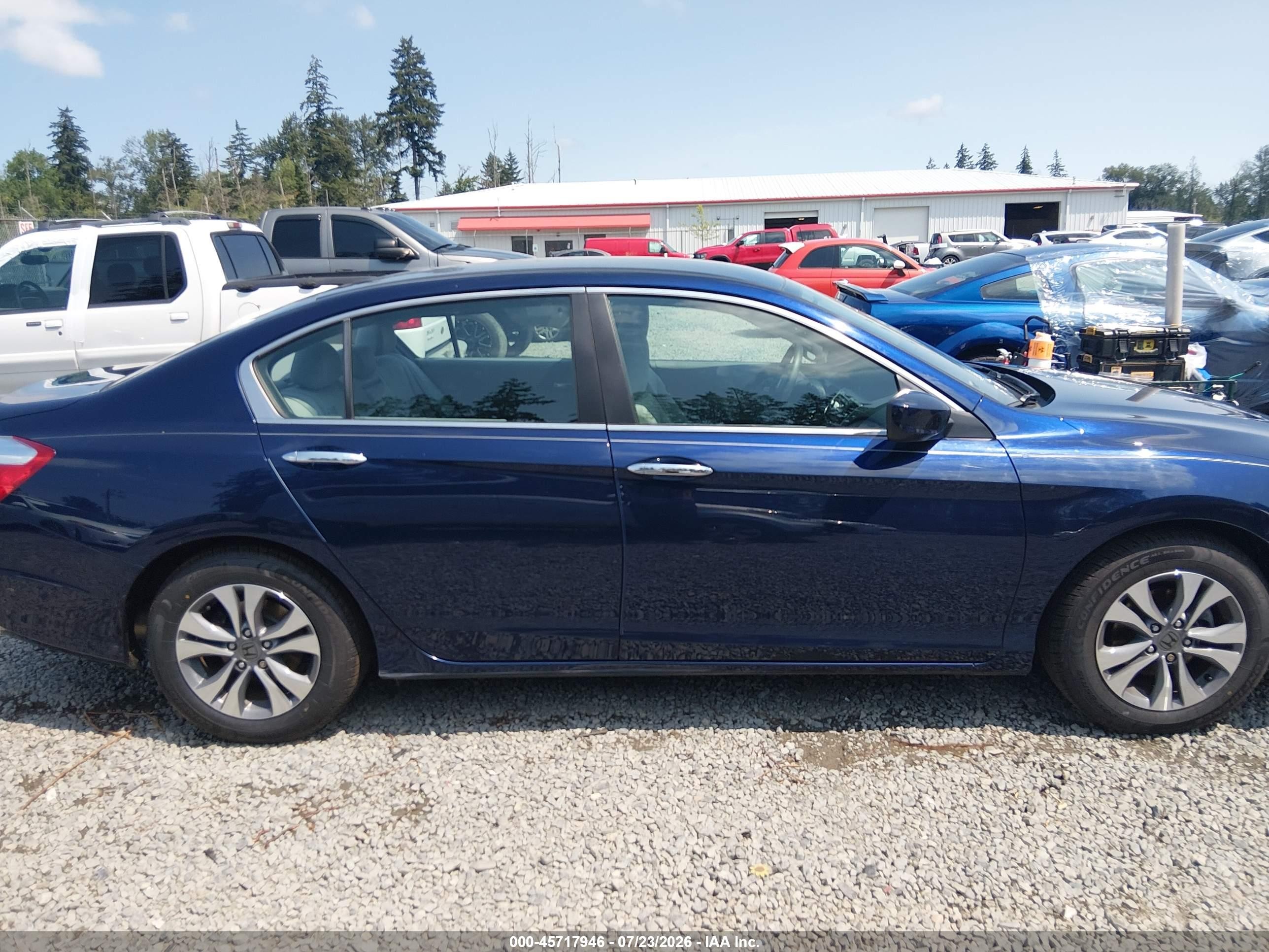 2015 Honda Accord Lx Blue vin: 1HGCR2F36FA272363