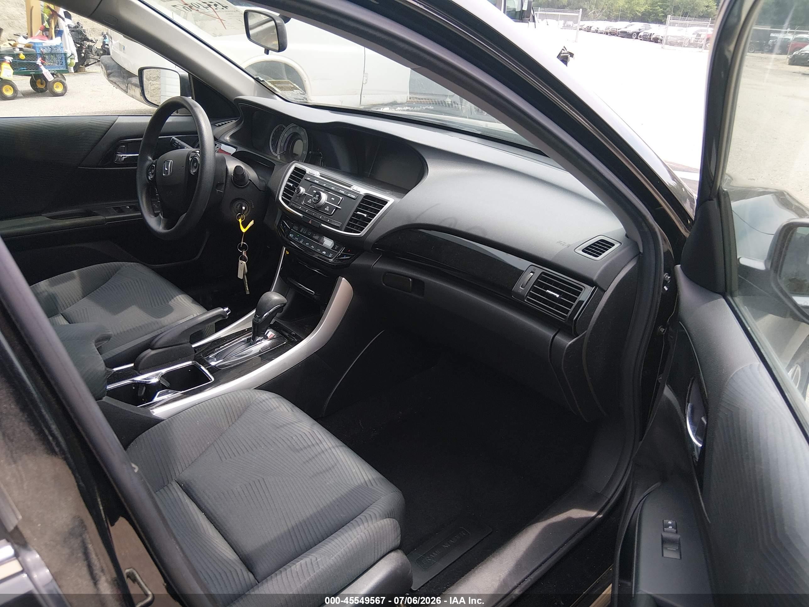 2016 Honda Accord Lx Black vin: 1HGCR2F36GA152693
