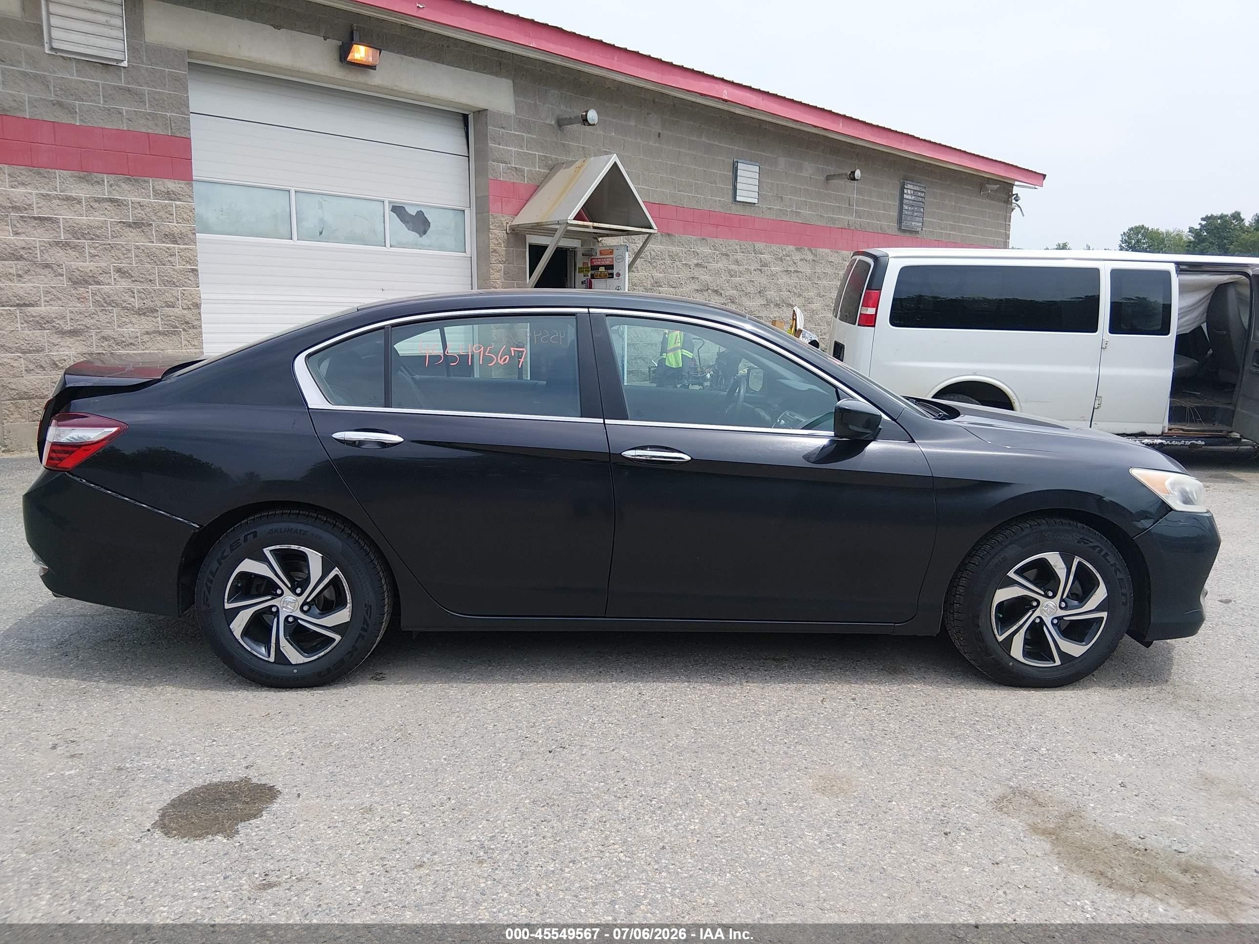 2016 Honda Accord Lx Black vin: 1HGCR2F36GA152693