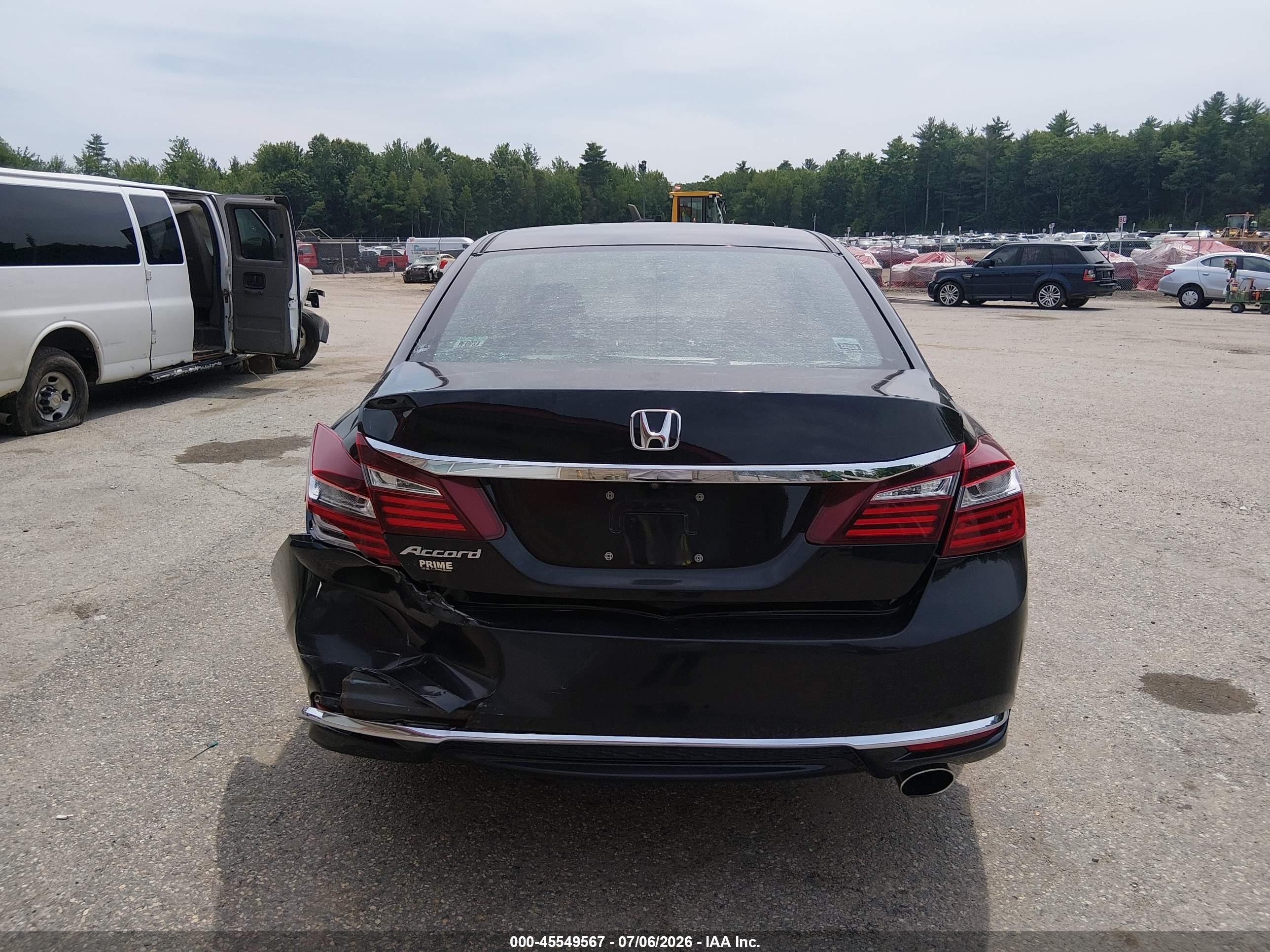 2016 Honda Accord Lx Black vin: 1HGCR2F36GA152693