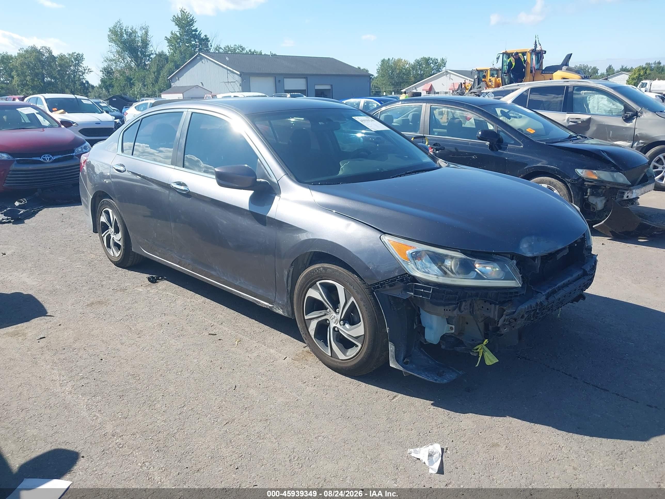 2016 Honda Accord Lx Gray vin: 1HGCR2F36GA155626