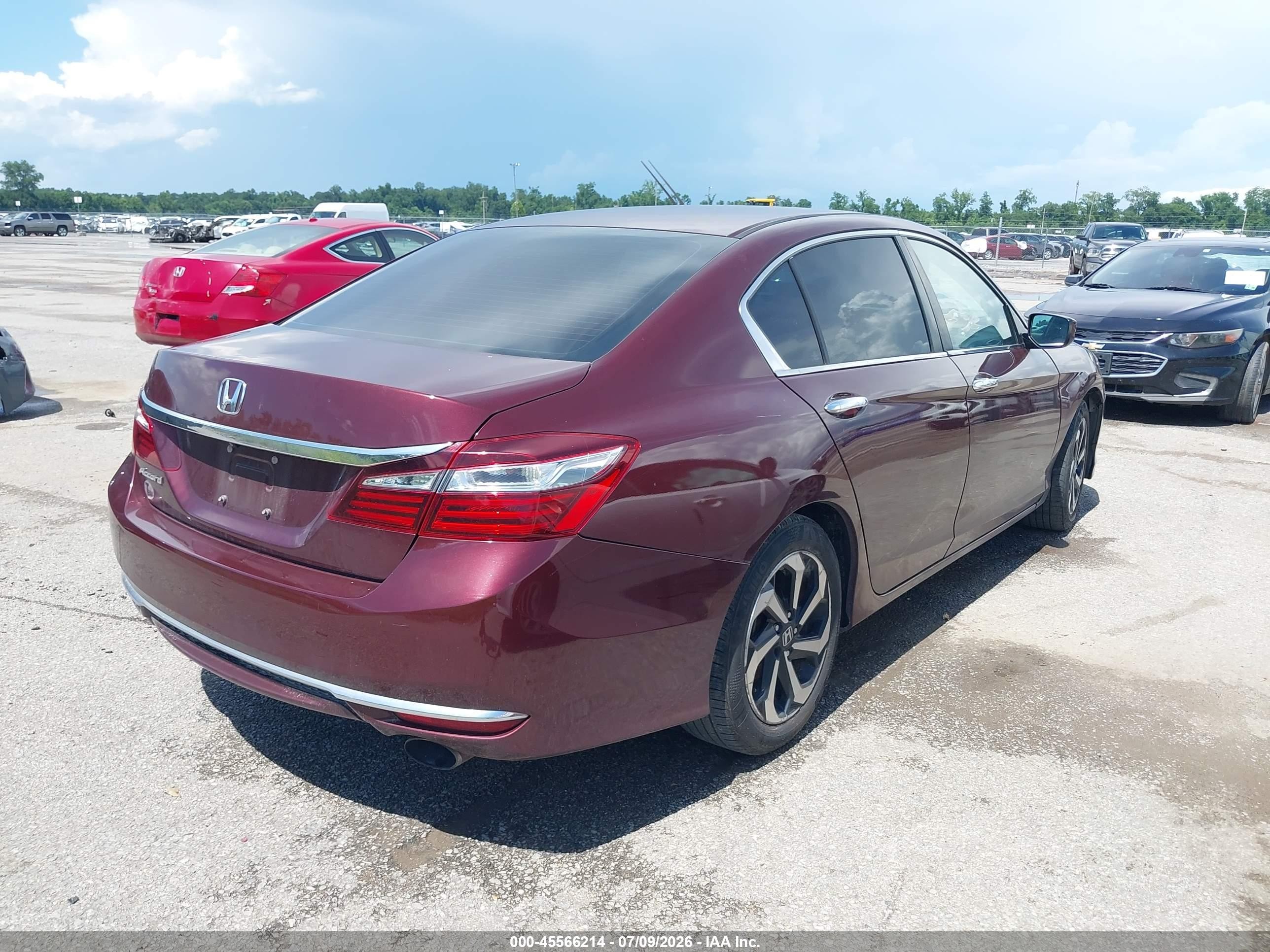 2017 Honda Accord Lx Burgundy vin: 1HGCR2F36HA003461