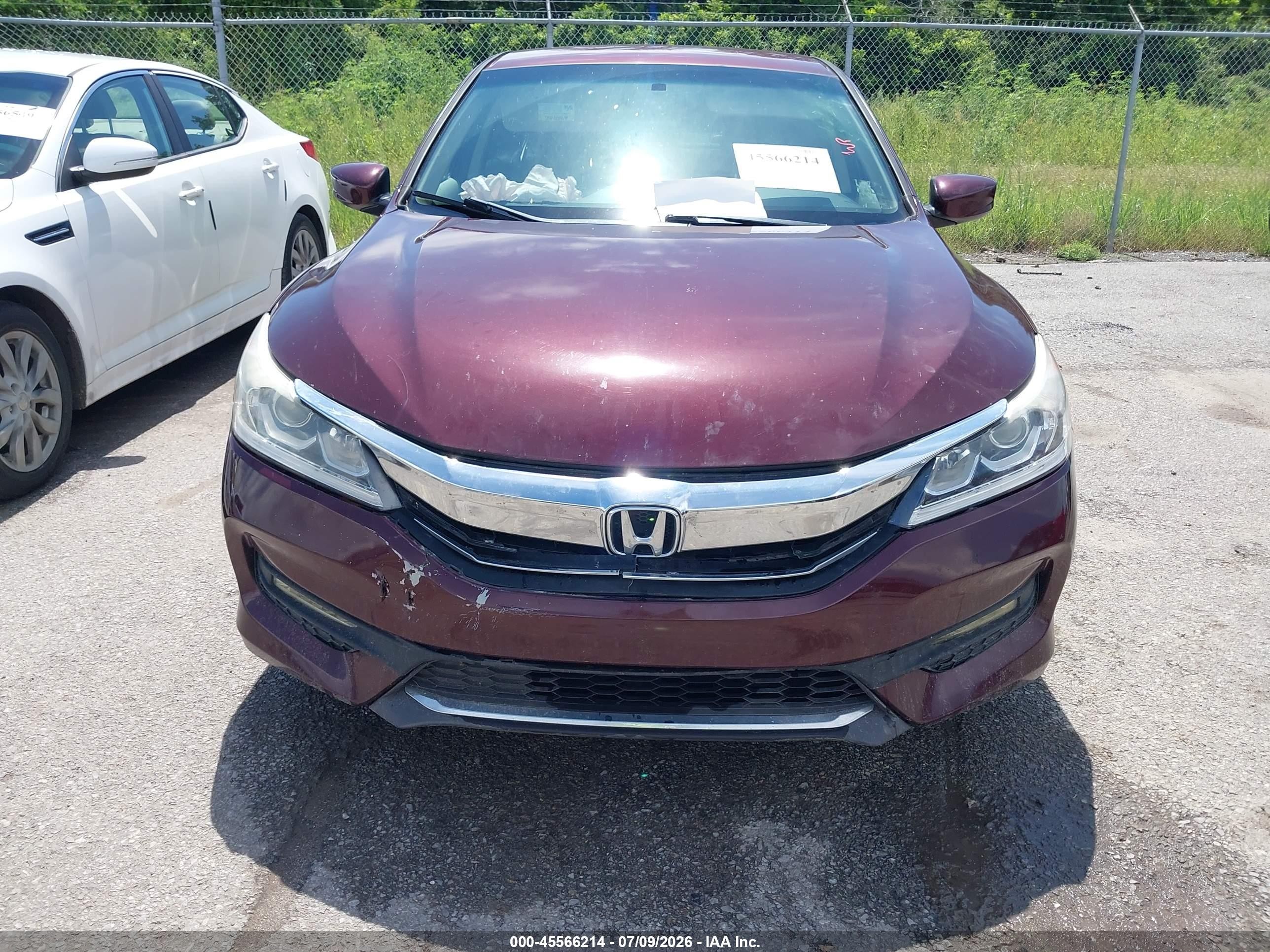 2017 Honda Accord Lx Burgundy vin: 1HGCR2F36HA003461