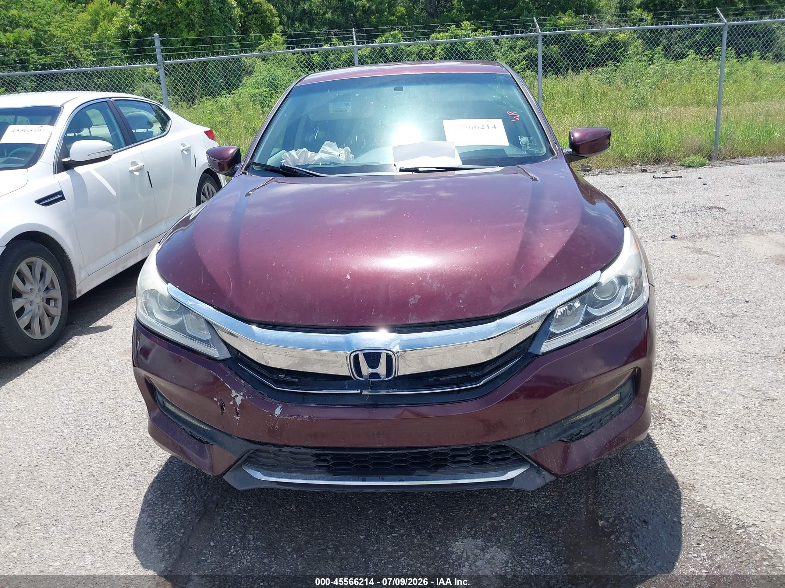 2017 Honda Accord Lx Burgundy vin: 1HGCR2F36HA003461