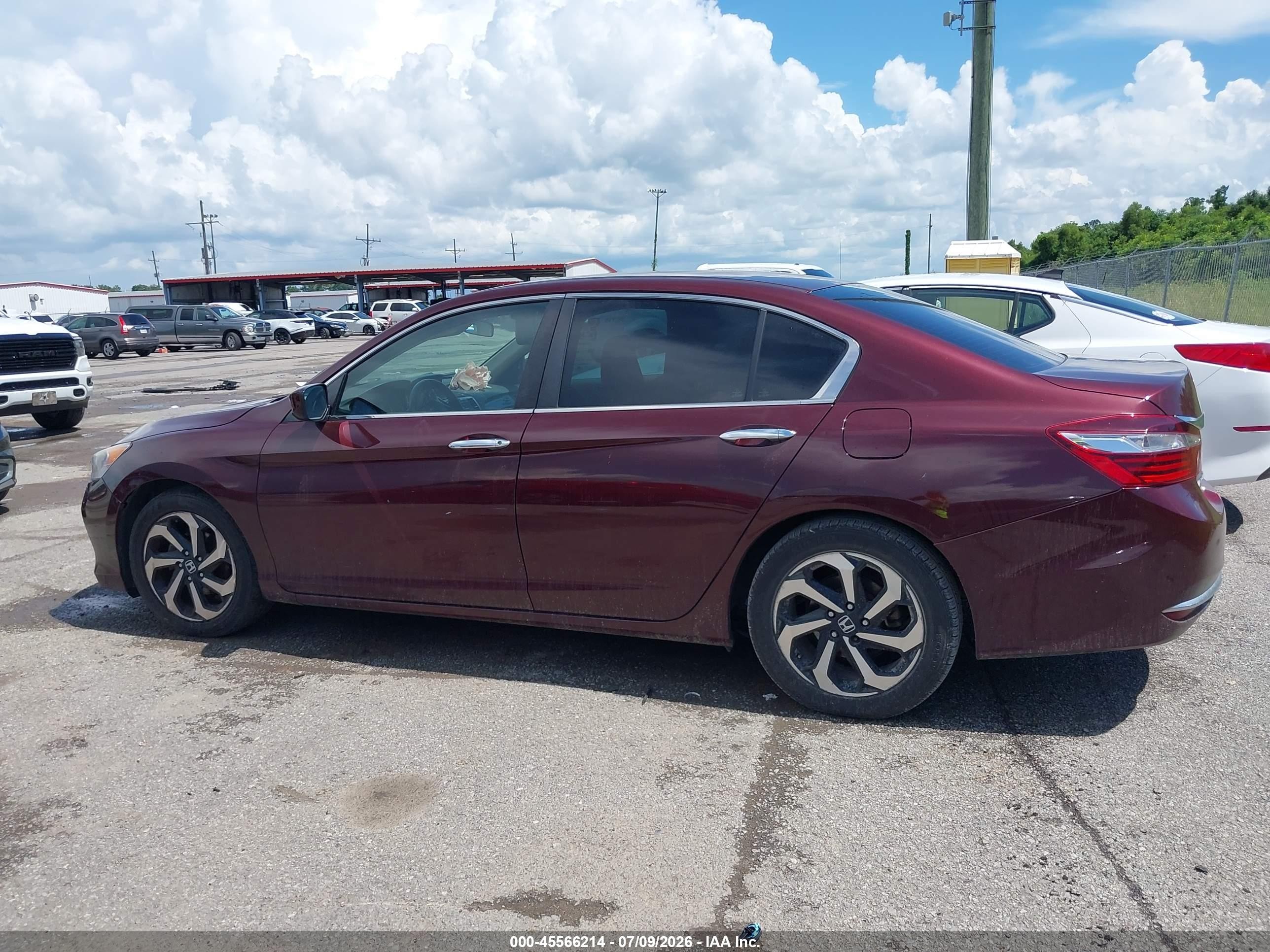 2017 Honda Accord Lx Burgundy vin: 1HGCR2F36HA003461