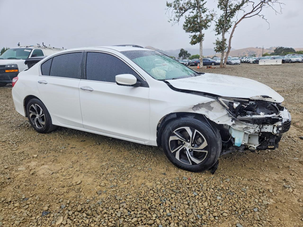 2017 Honda Accord Lx White vin: 1HGCR2F36HA241908