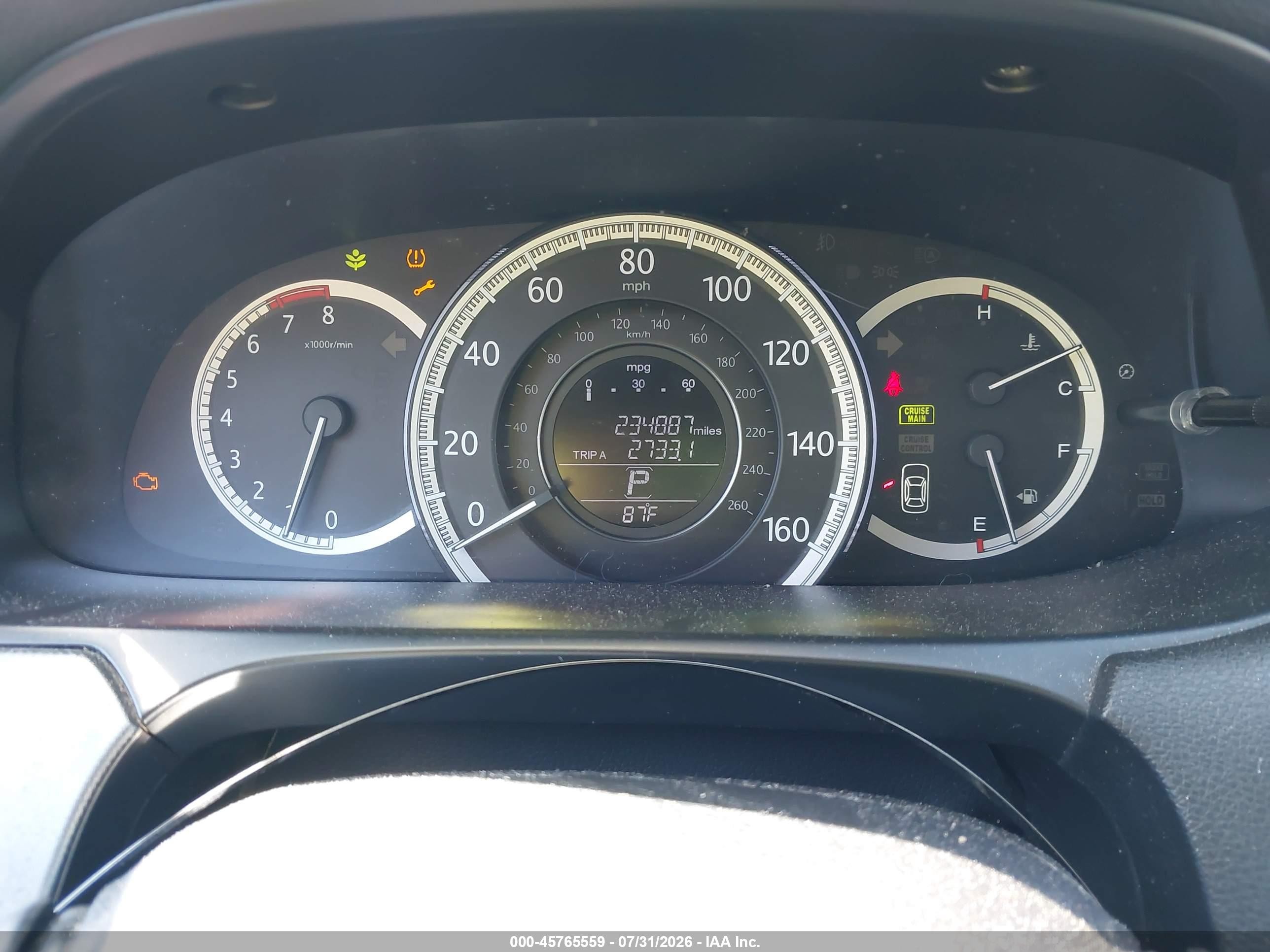 2013 Honda Accord Lx Gray vin: 1HGCR2F37DA008176