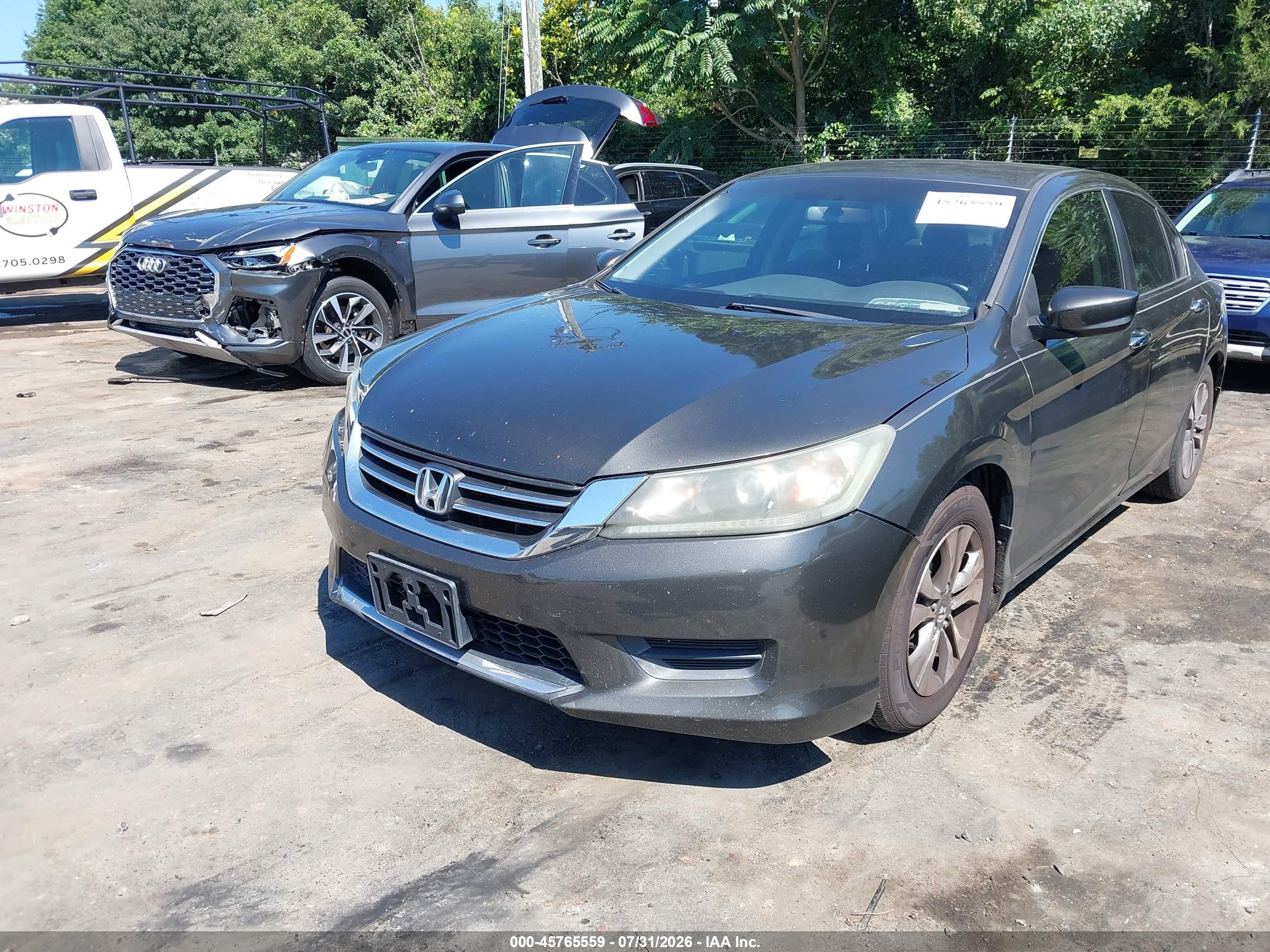 2013 Honda Accord Lx Gray vin: 1HGCR2F37DA008176