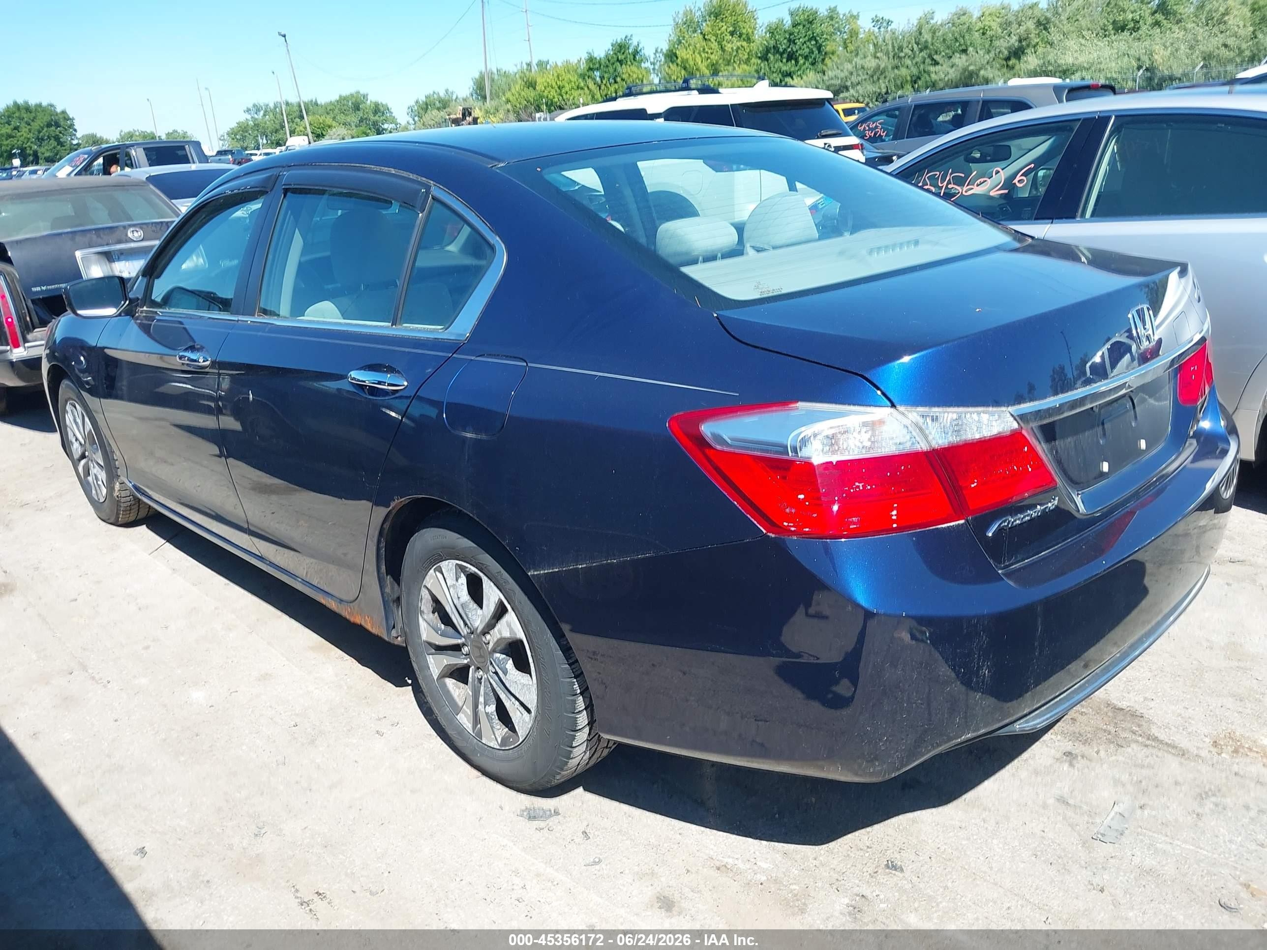 2013 Honda Accord Lx Blue vin: 1HGCR2F37DA015905