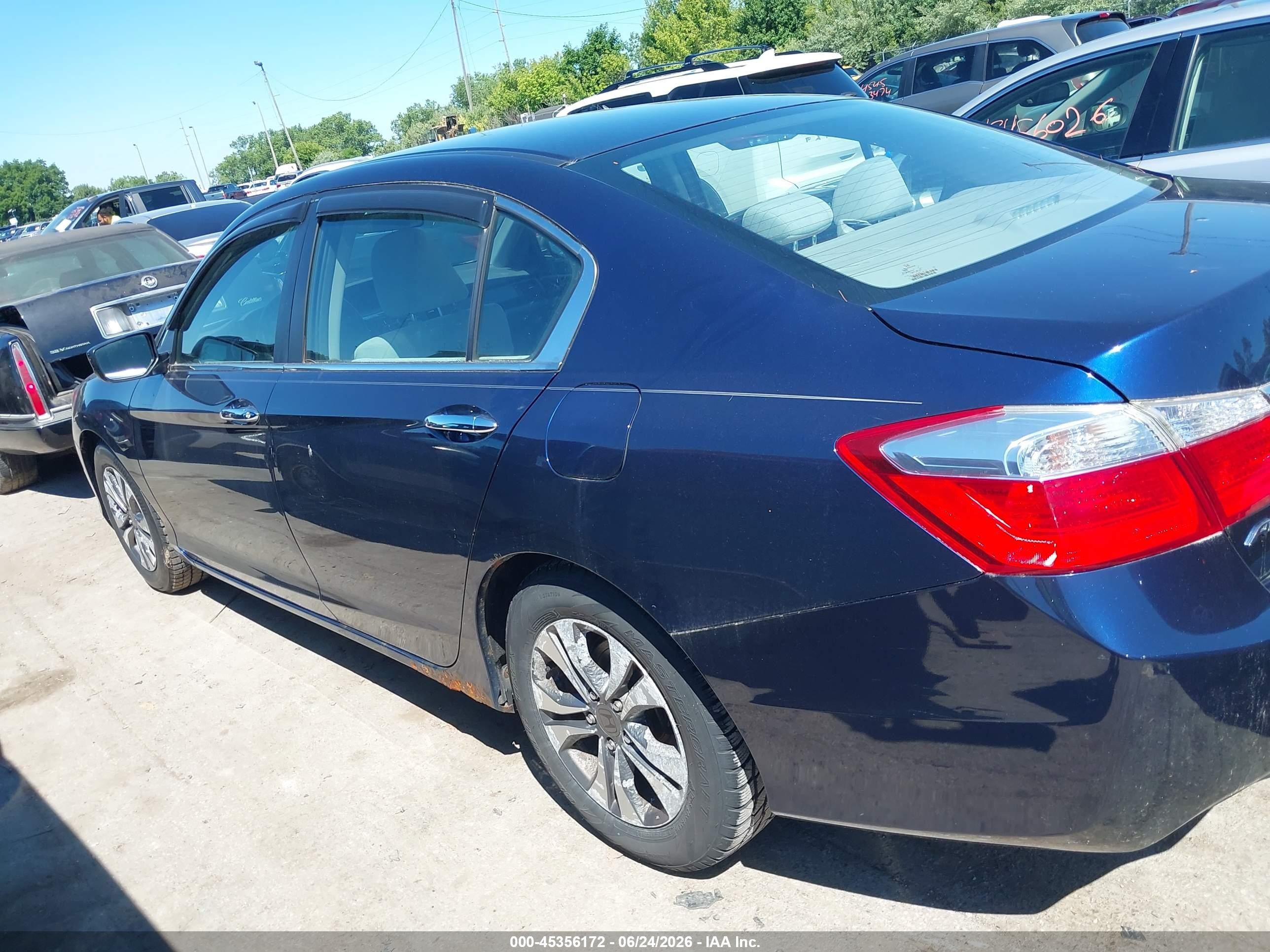 2013 Honda Accord Lx Blue vin: 1HGCR2F37DA015905