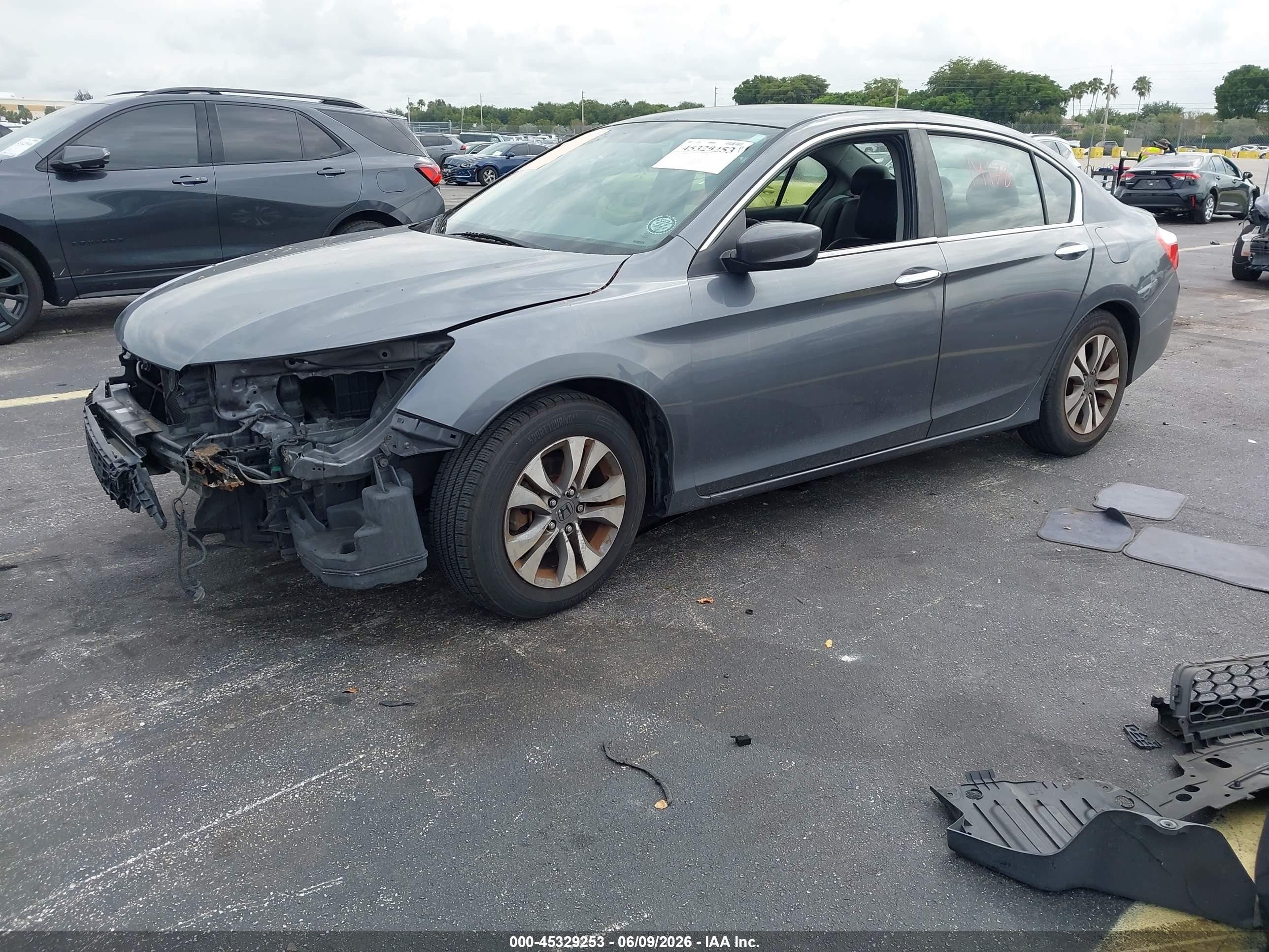 2013 Honda Accord Lx Серый vin: 1HGCR2F37DA030324