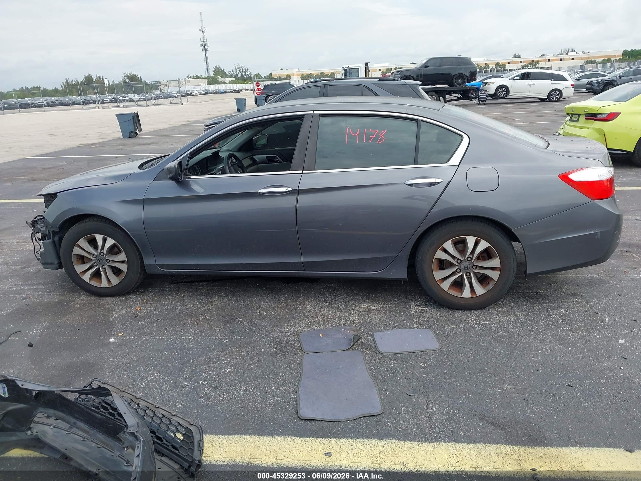 2013 Honda Accord Lx Серый vin: 1HGCR2F37DA030324