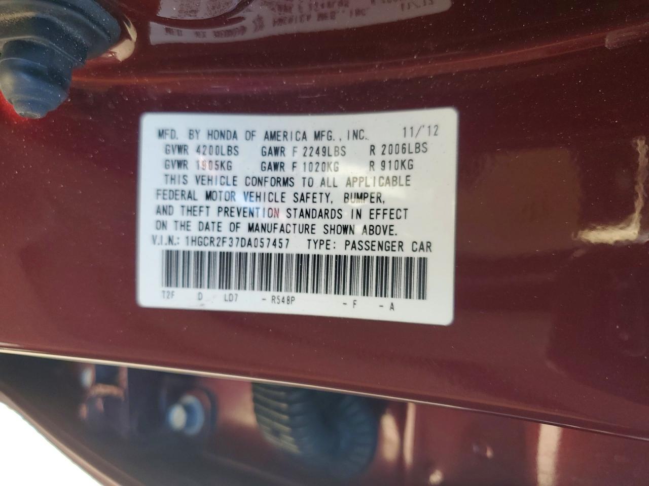 2020 Honda Accord Lx Красный vin: 1HGCR2F37DA057457