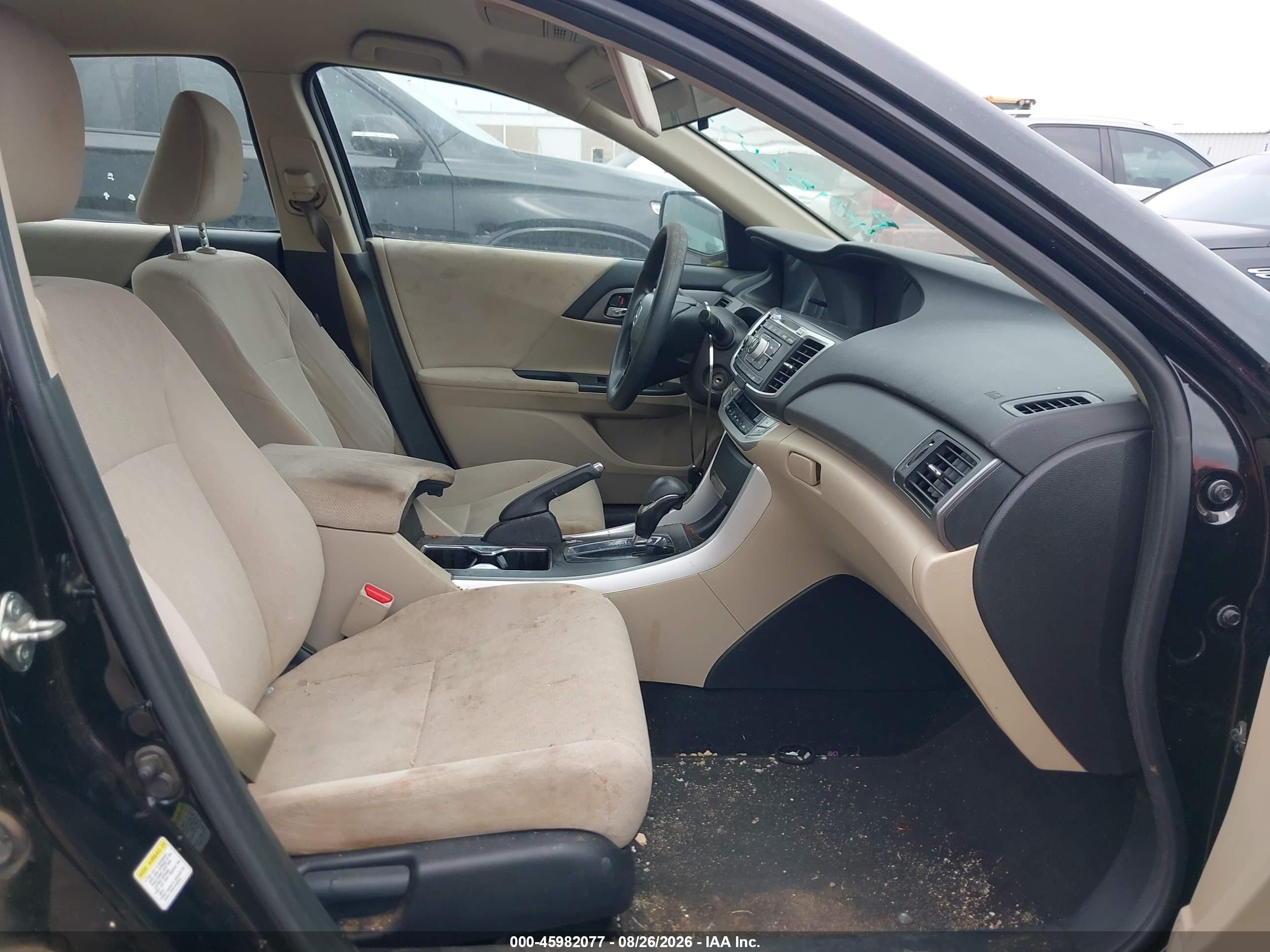 2013 Honda Accord Lx Black vin: 1HGCR2F37DA057488