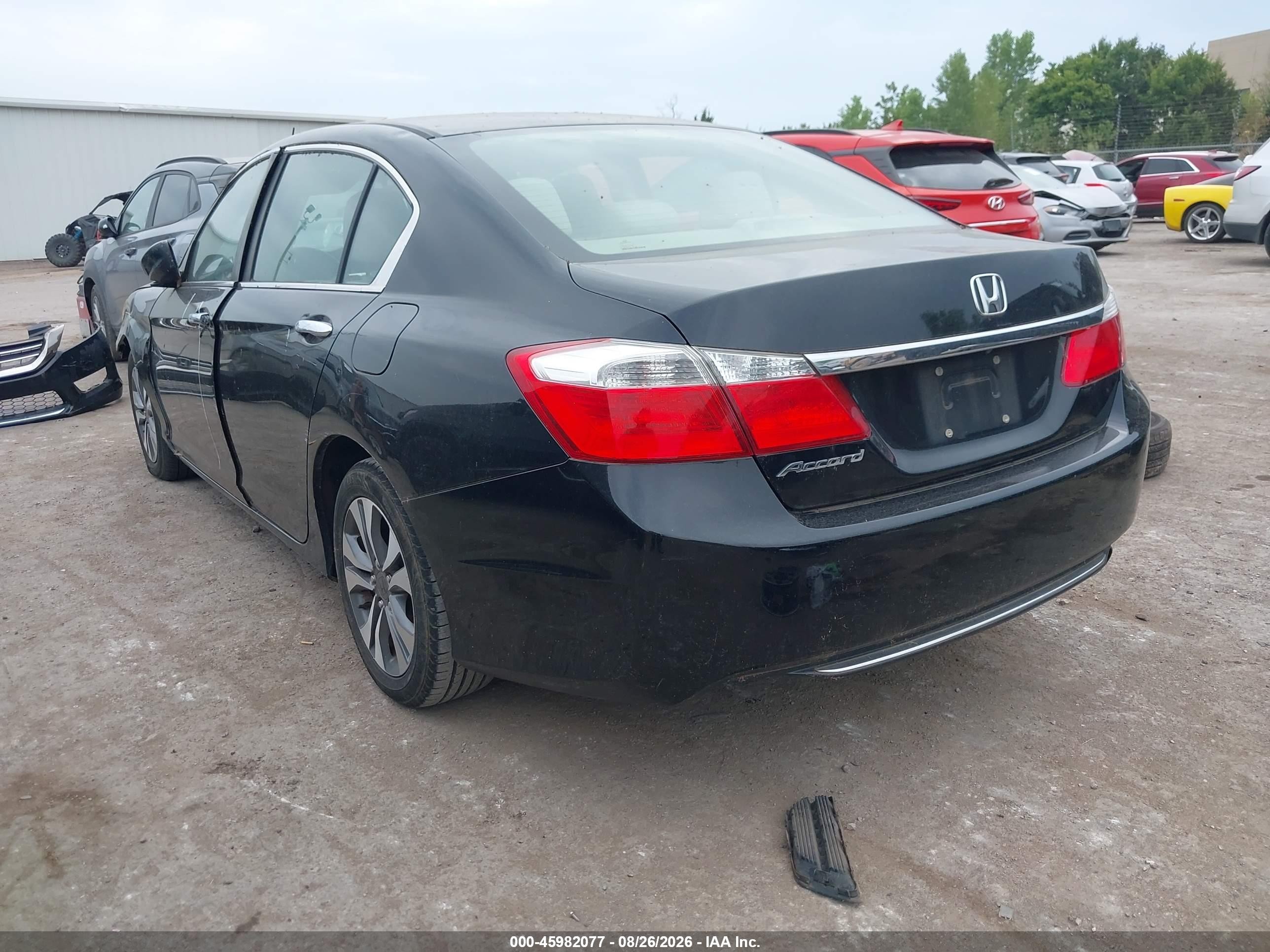 2013 Honda Accord Lx Black vin: 1HGCR2F37DA057488