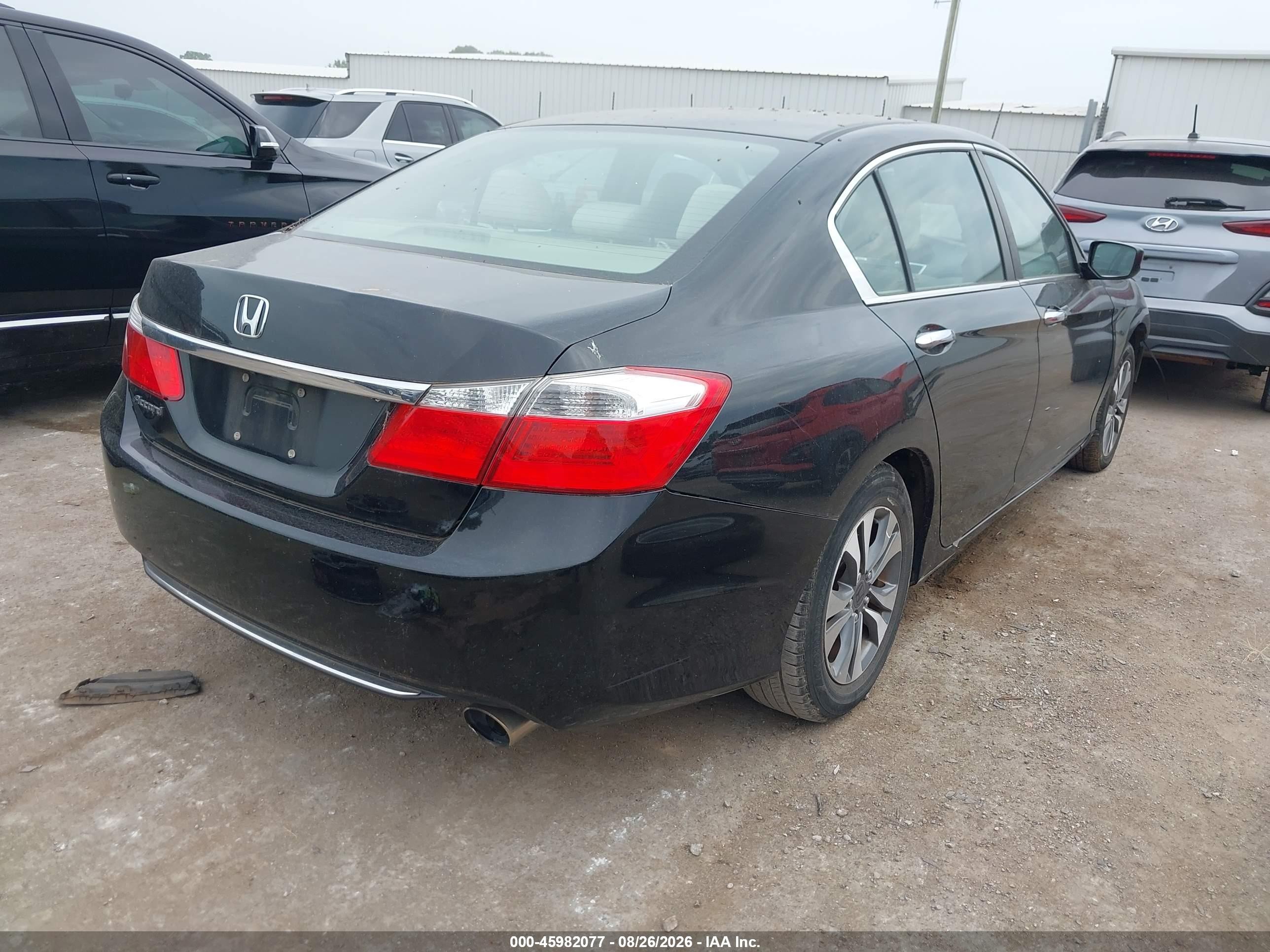 2013 Honda Accord Lx Black vin: 1HGCR2F37DA057488