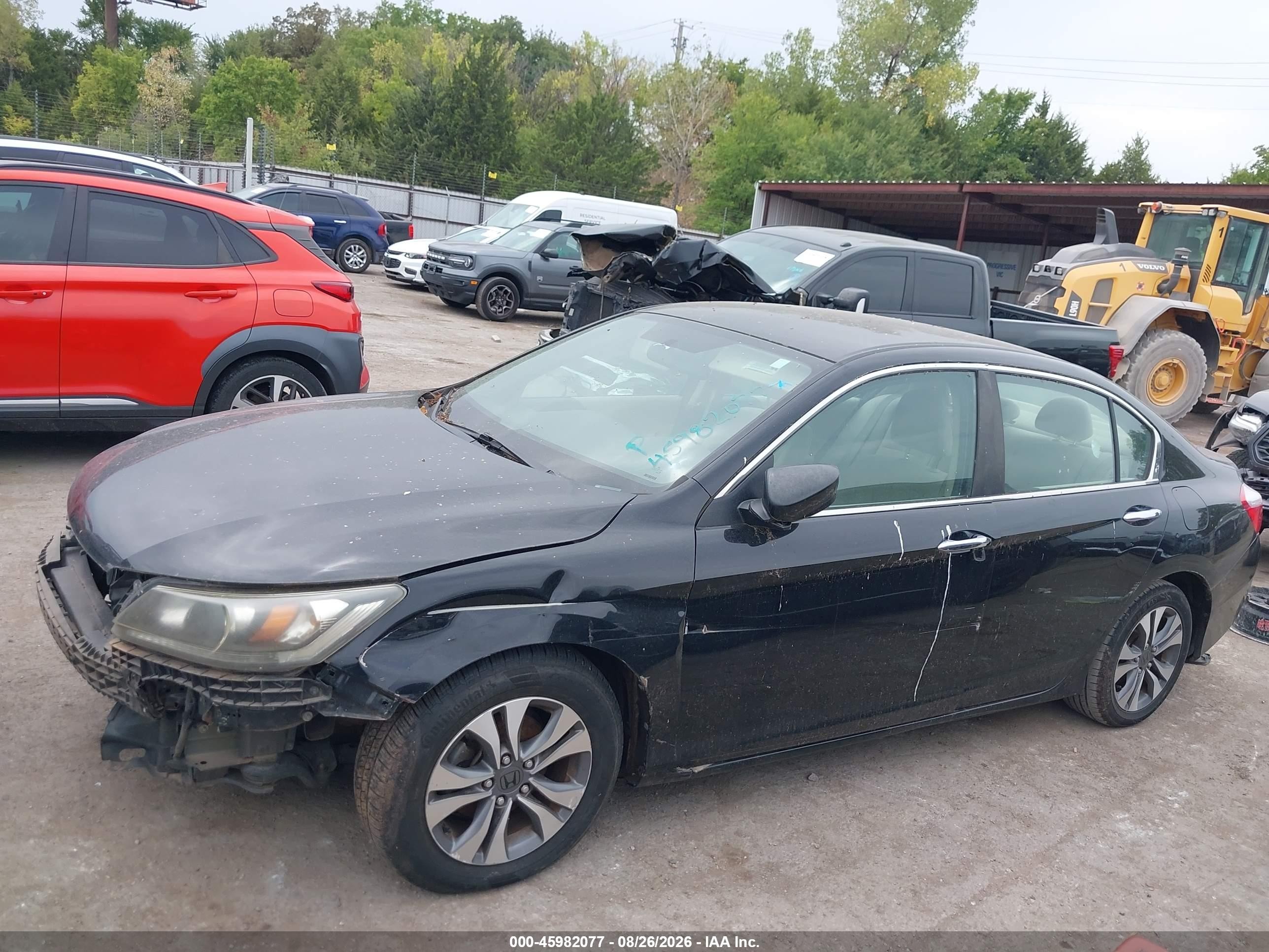 2013 Honda Accord Lx Black vin: 1HGCR2F37DA057488