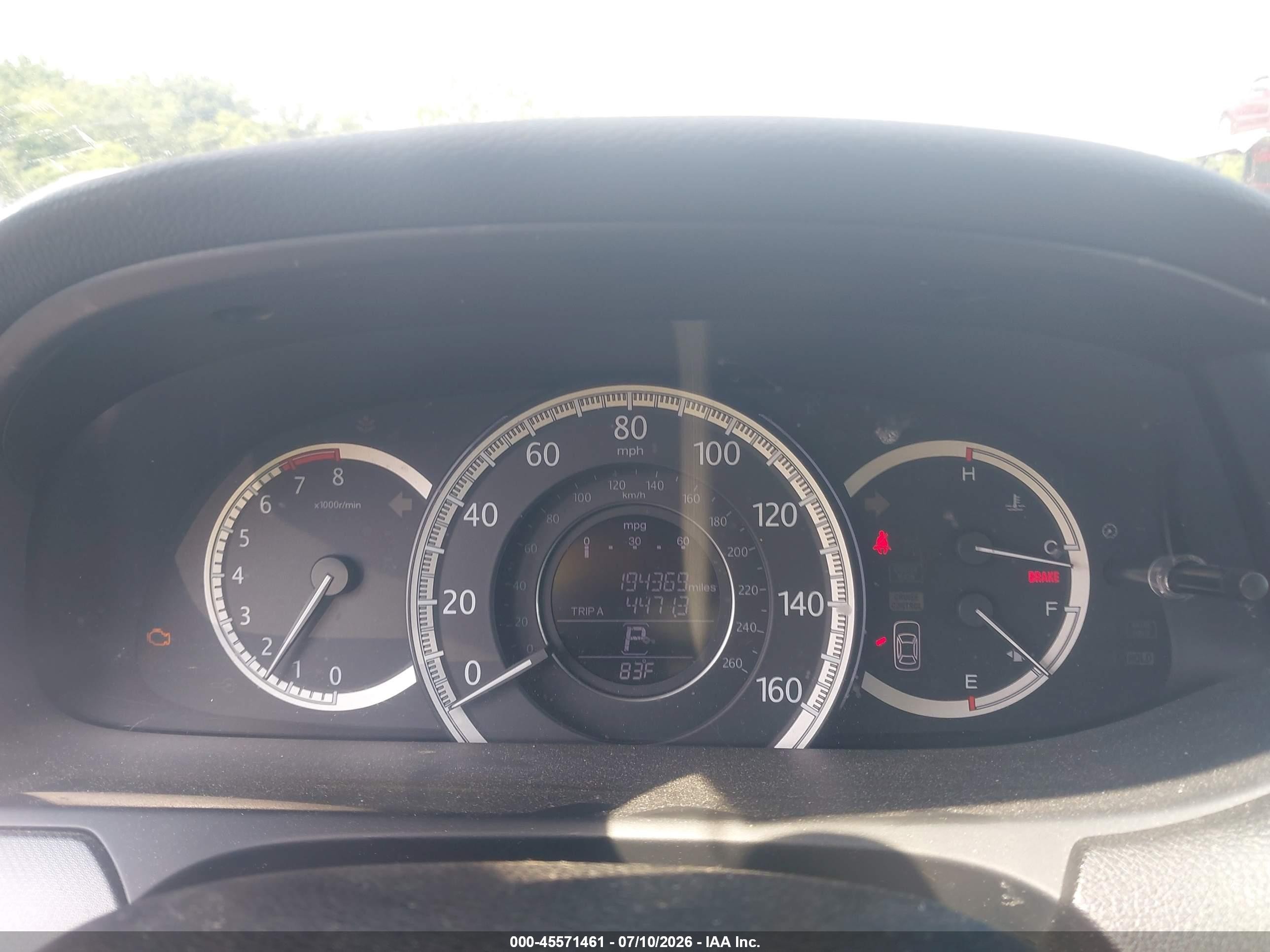 2013 Honda Accord Lx Gray vin: 1HGCR2F37DA062920