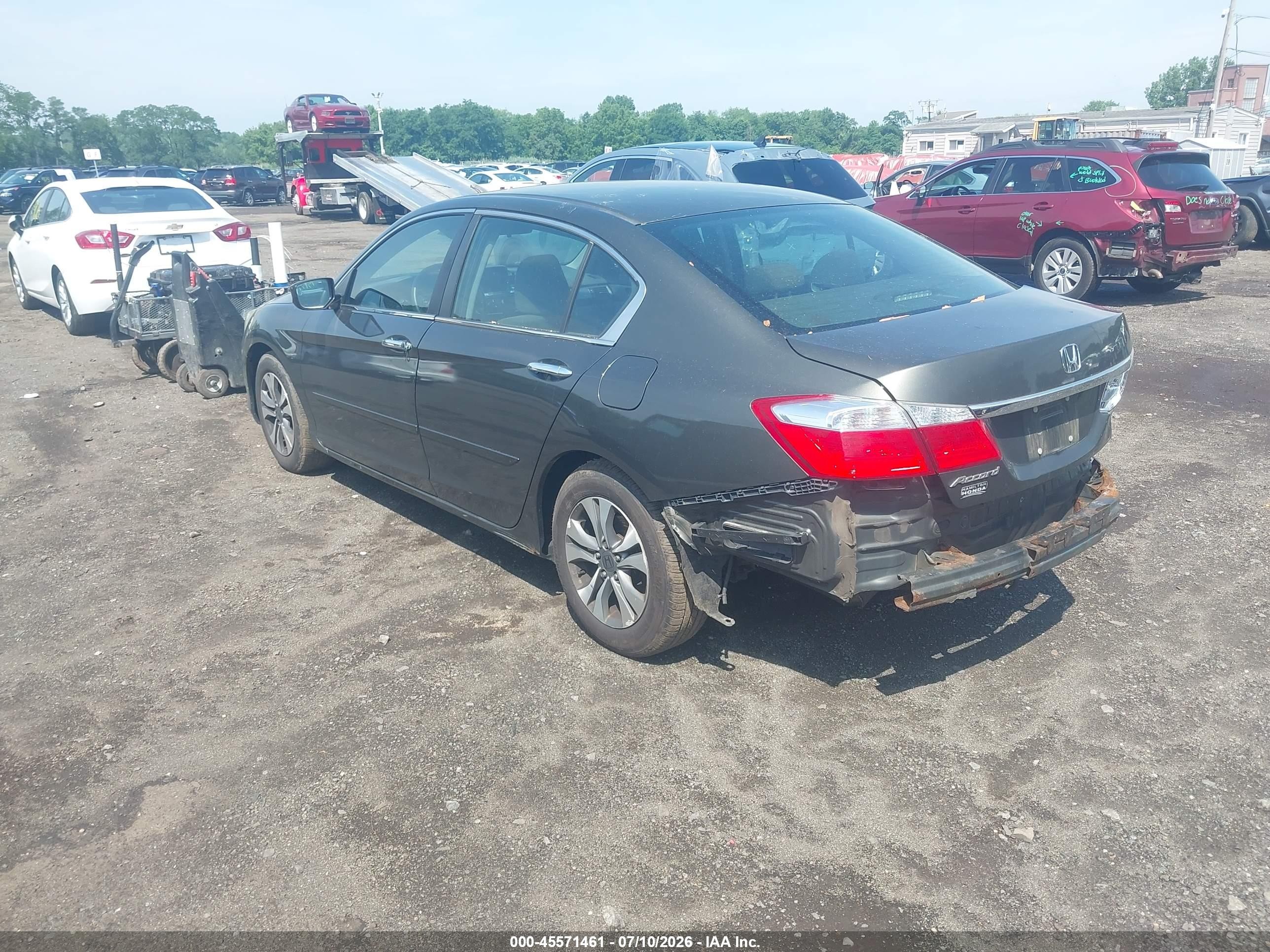 2013 Honda Accord Lx Gray vin: 1HGCR2F37DA062920