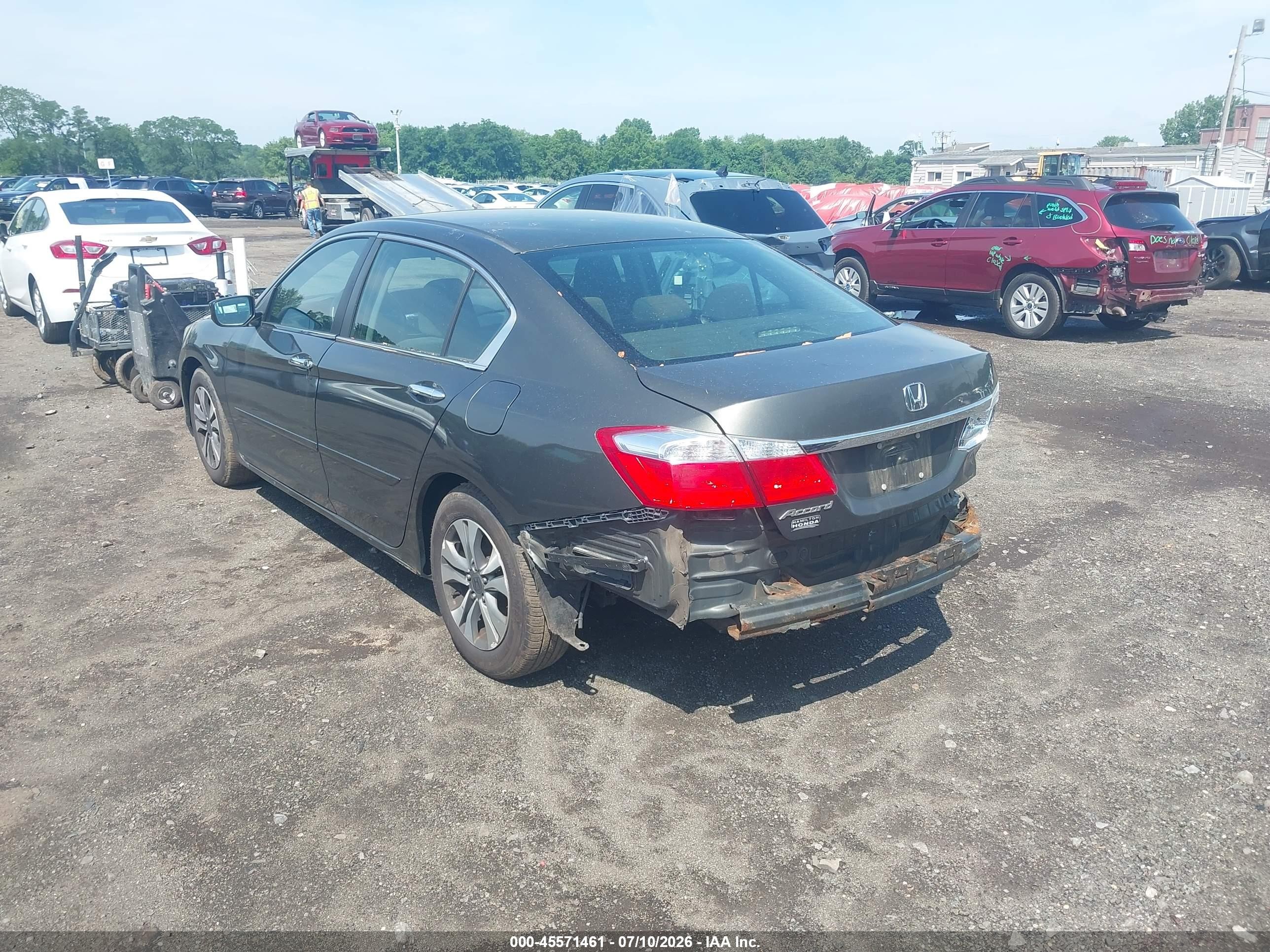 2013 Honda Accord Lx Gray vin: 1HGCR2F37DA062920