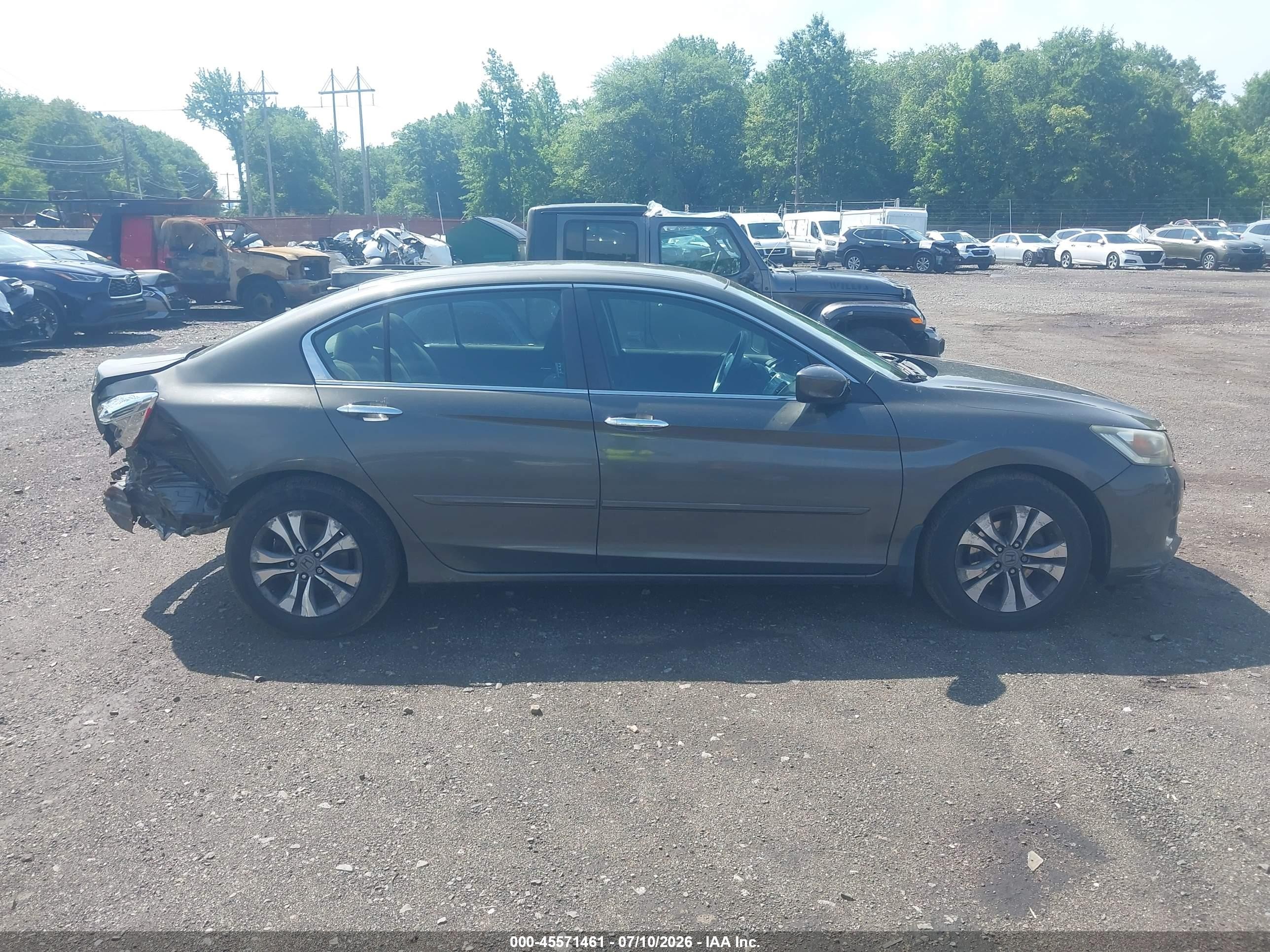 2013 Honda Accord Lx Gray vin: 1HGCR2F37DA062920