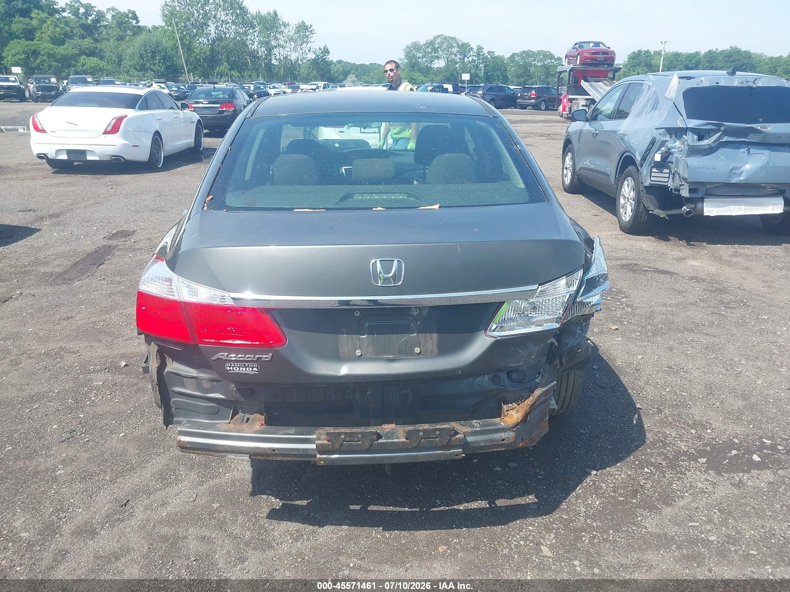 2013 Honda Accord Lx Gray vin: 1HGCR2F37DA062920