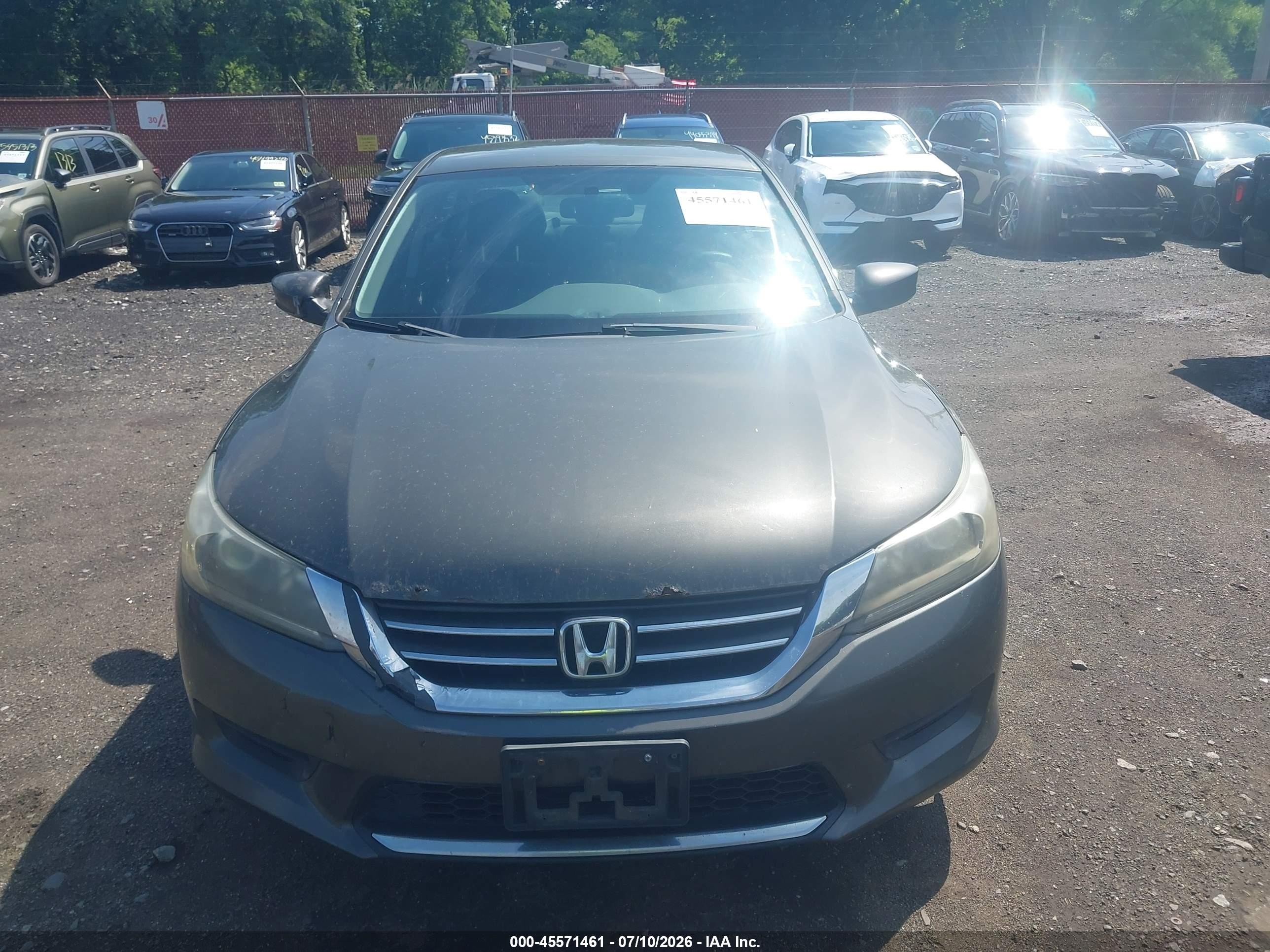 2013 Honda Accord Lx Gray vin: 1HGCR2F37DA062920