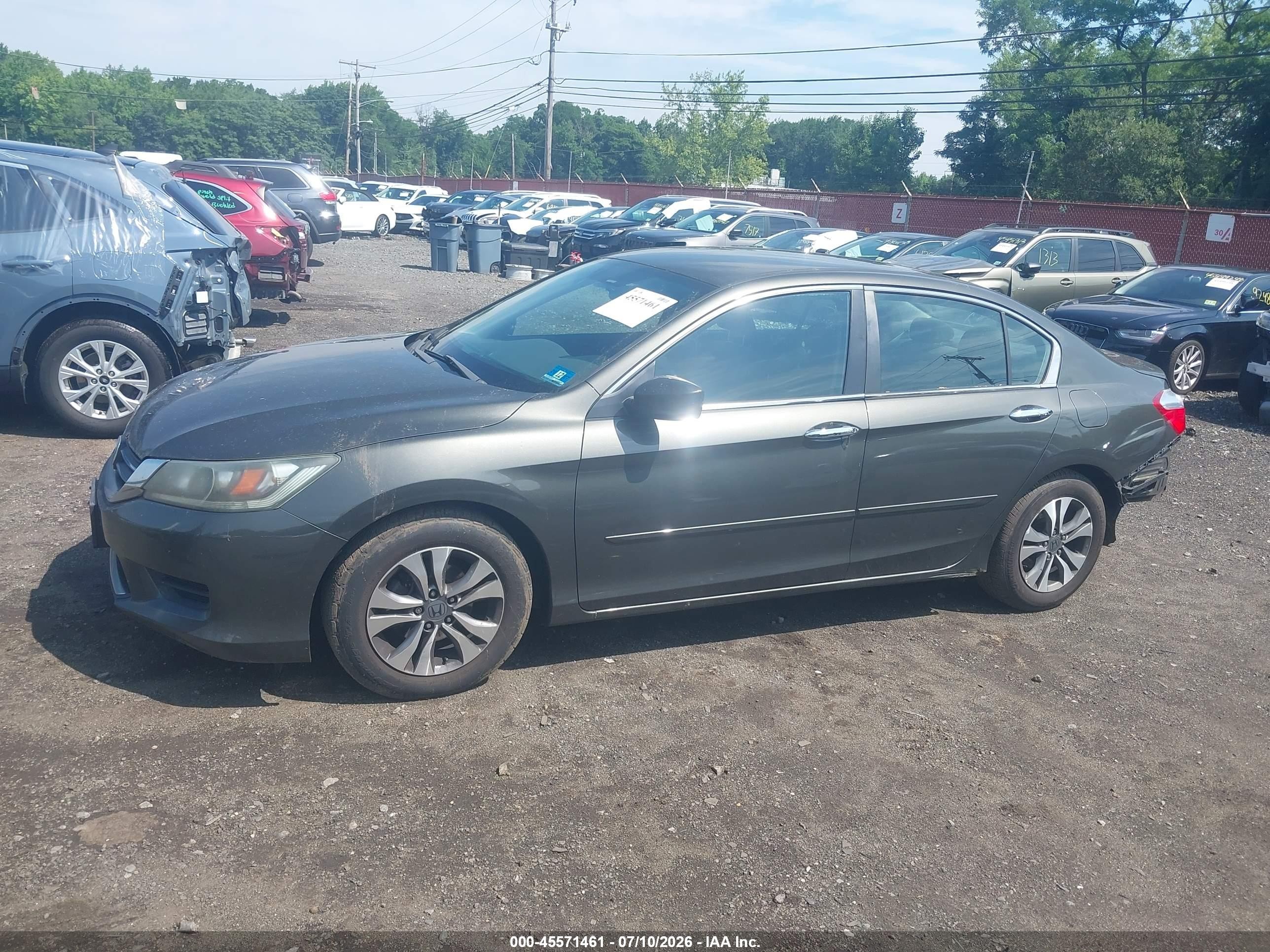 2013 Honda Accord Lx Gray vin: 1HGCR2F37DA062920