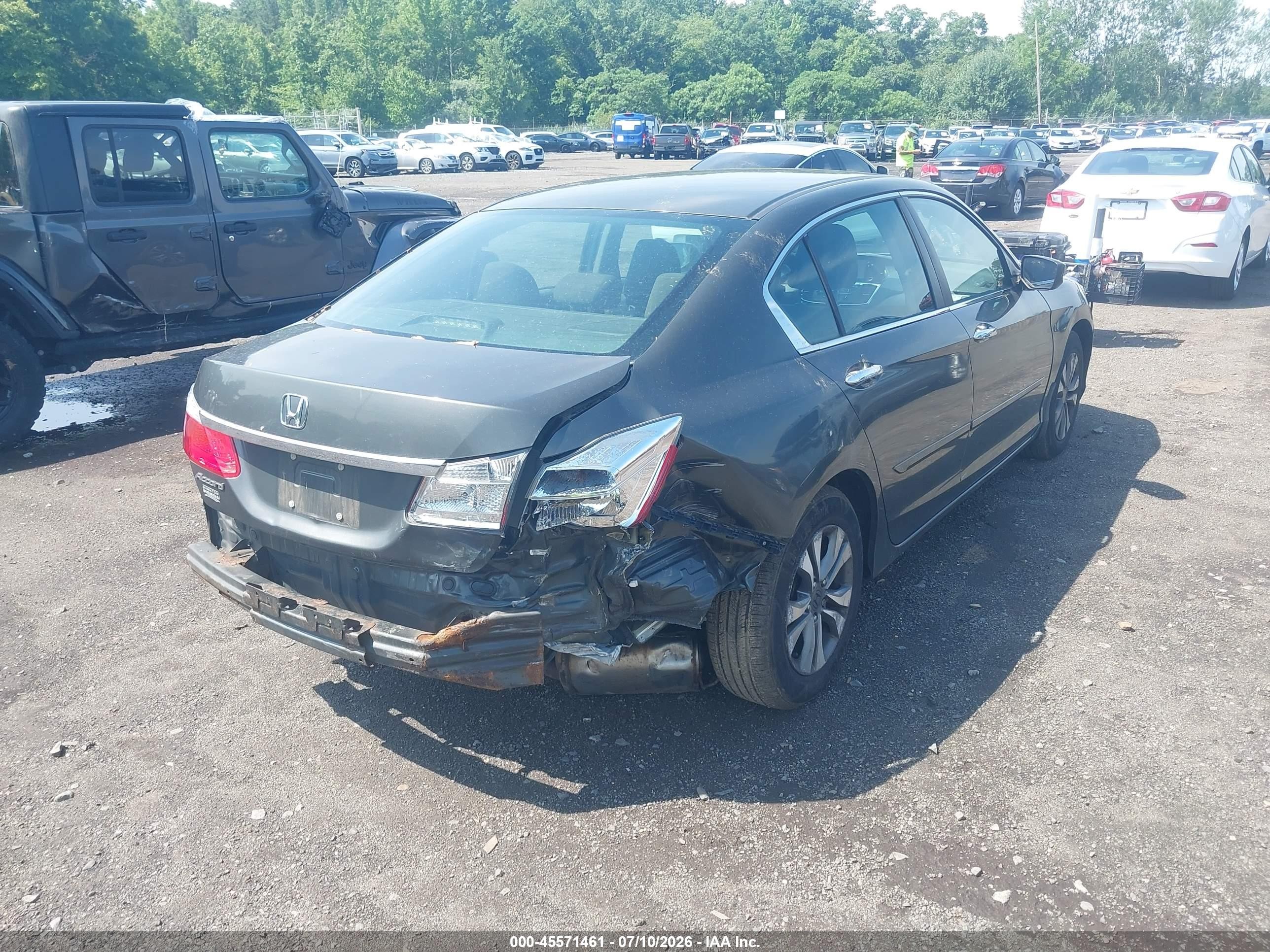 2013 Honda Accord Lx Gray vin: 1HGCR2F37DA062920