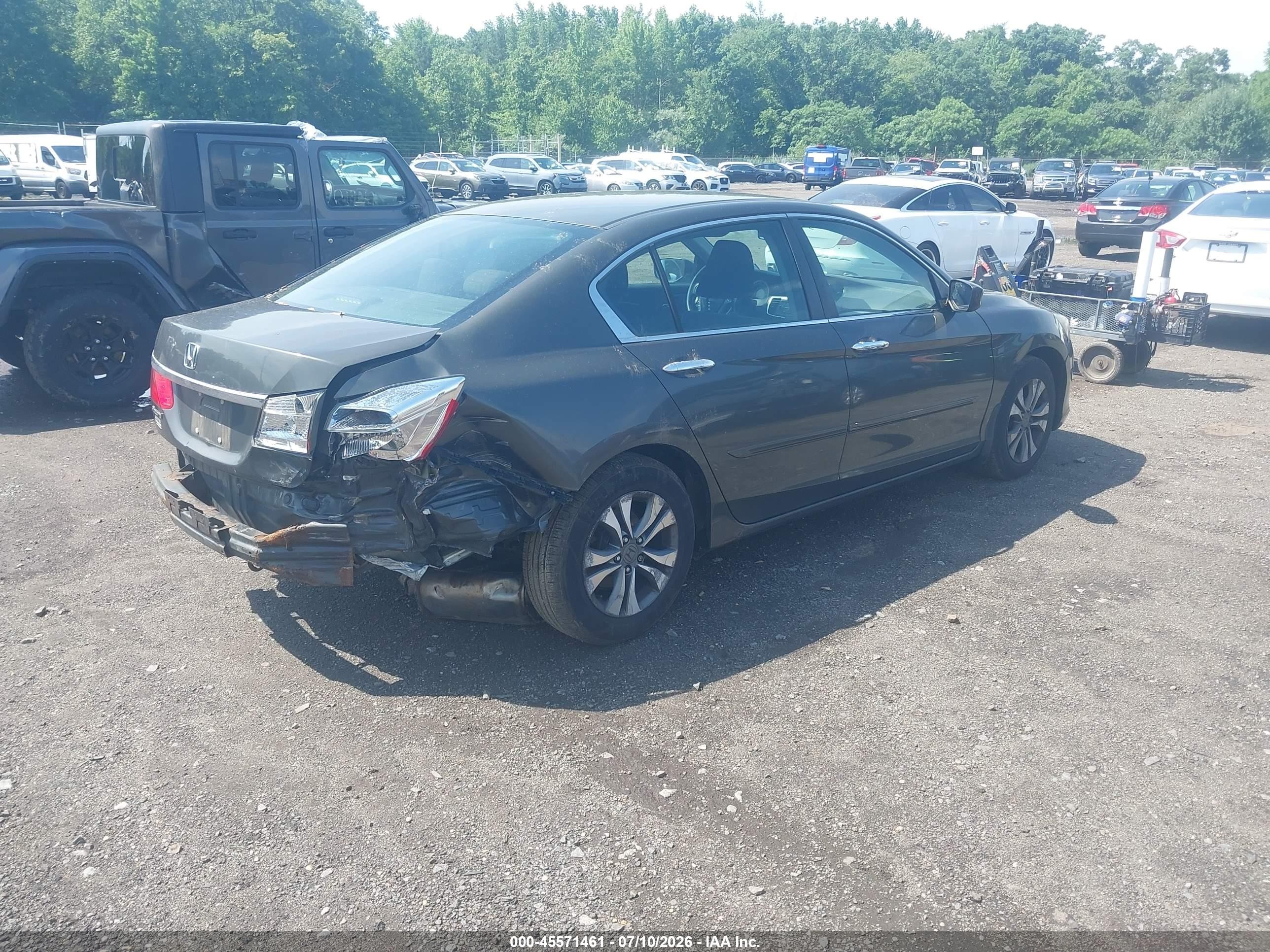 2013 Honda Accord Lx Gray vin: 1HGCR2F37DA062920