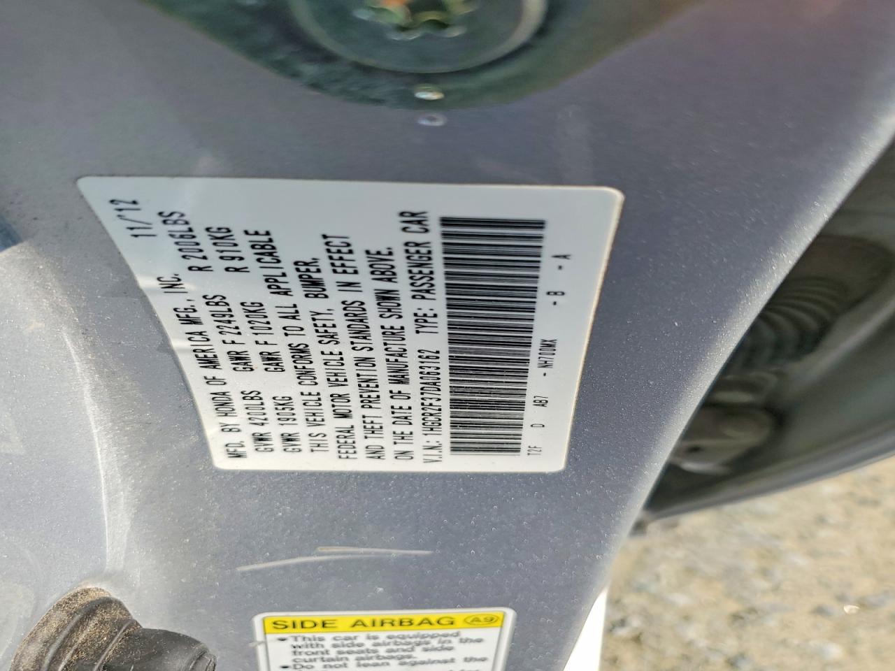 2013 Honda Accord Lx Silver vin: 1HGCR2F37DA063162