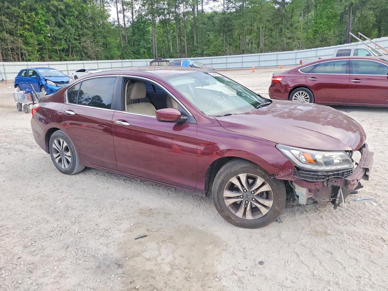2013 Honda Accord Lx Burgundy vin: 1HGCR2F37DA082083